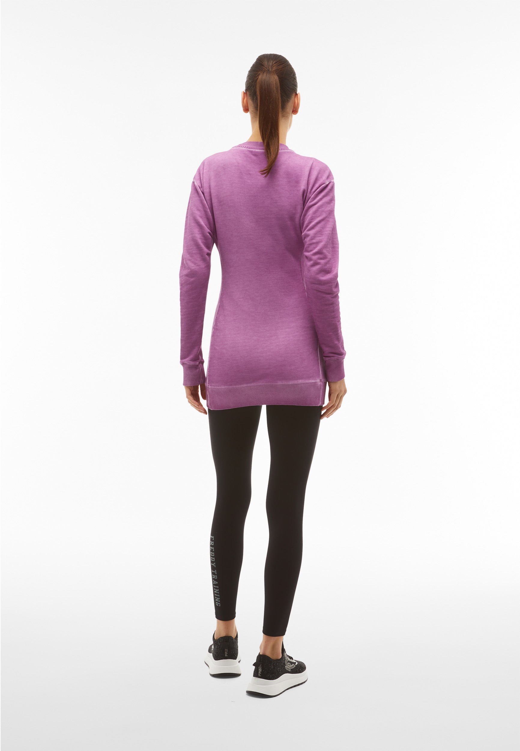 freddy-felpa-oversize-tinta-a-freddo-french-terry-minidress-girocollo-donna image 3