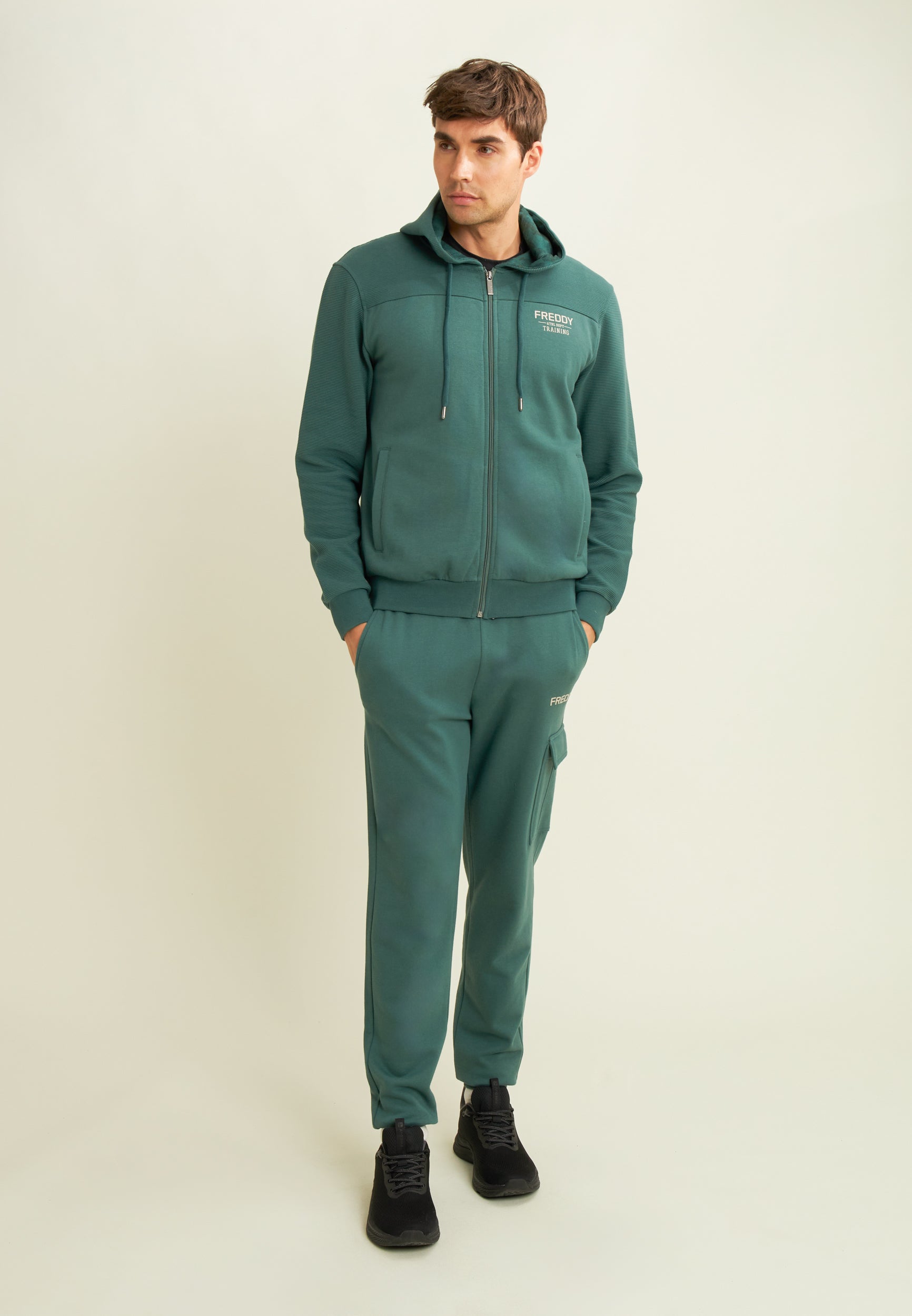 freddy-felpa-uomo-full-zip-cappuccio-camouflage-100-cotone image 2
