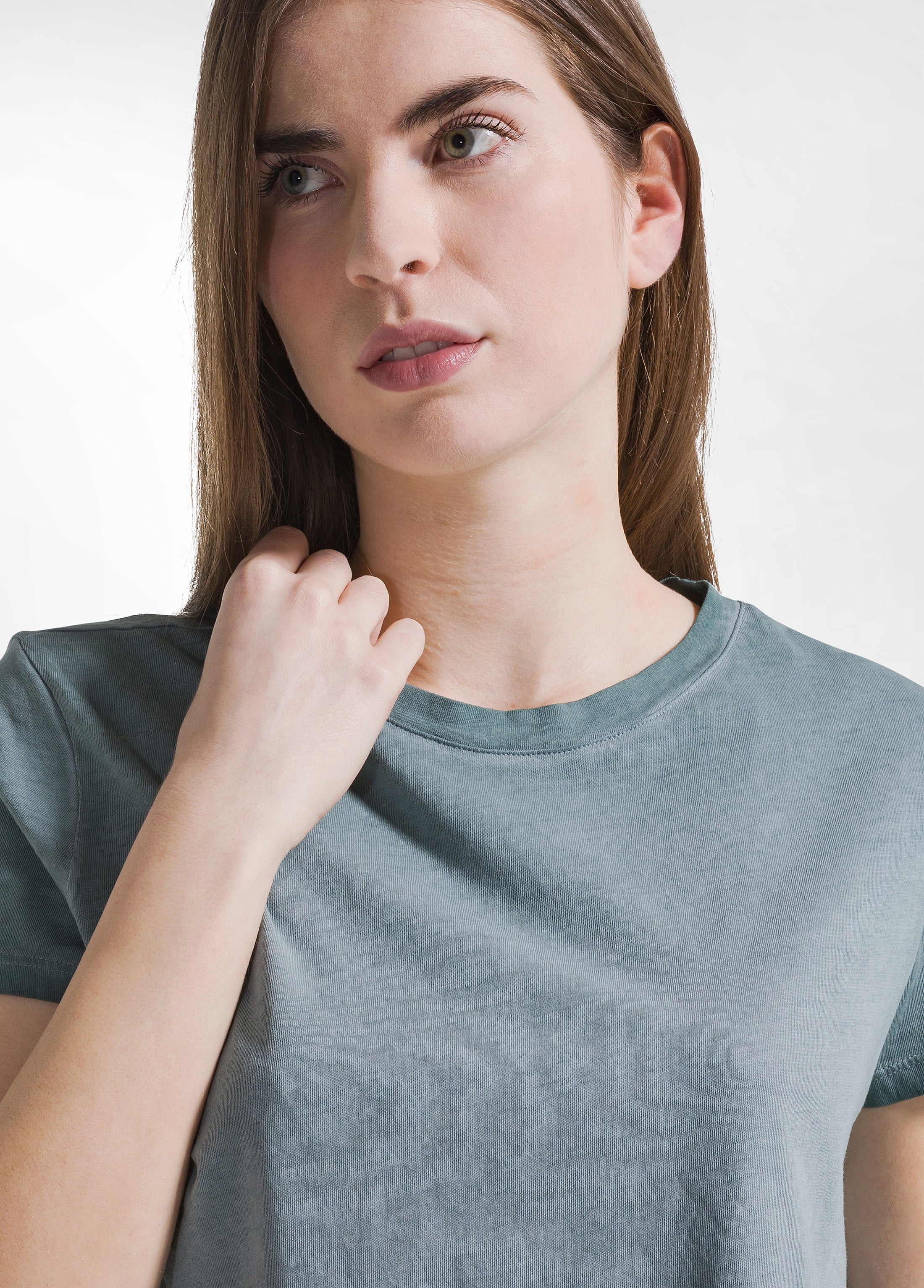 deha-t-shirt-effetto-sfumato-in-cotone-organico-verde image 3
