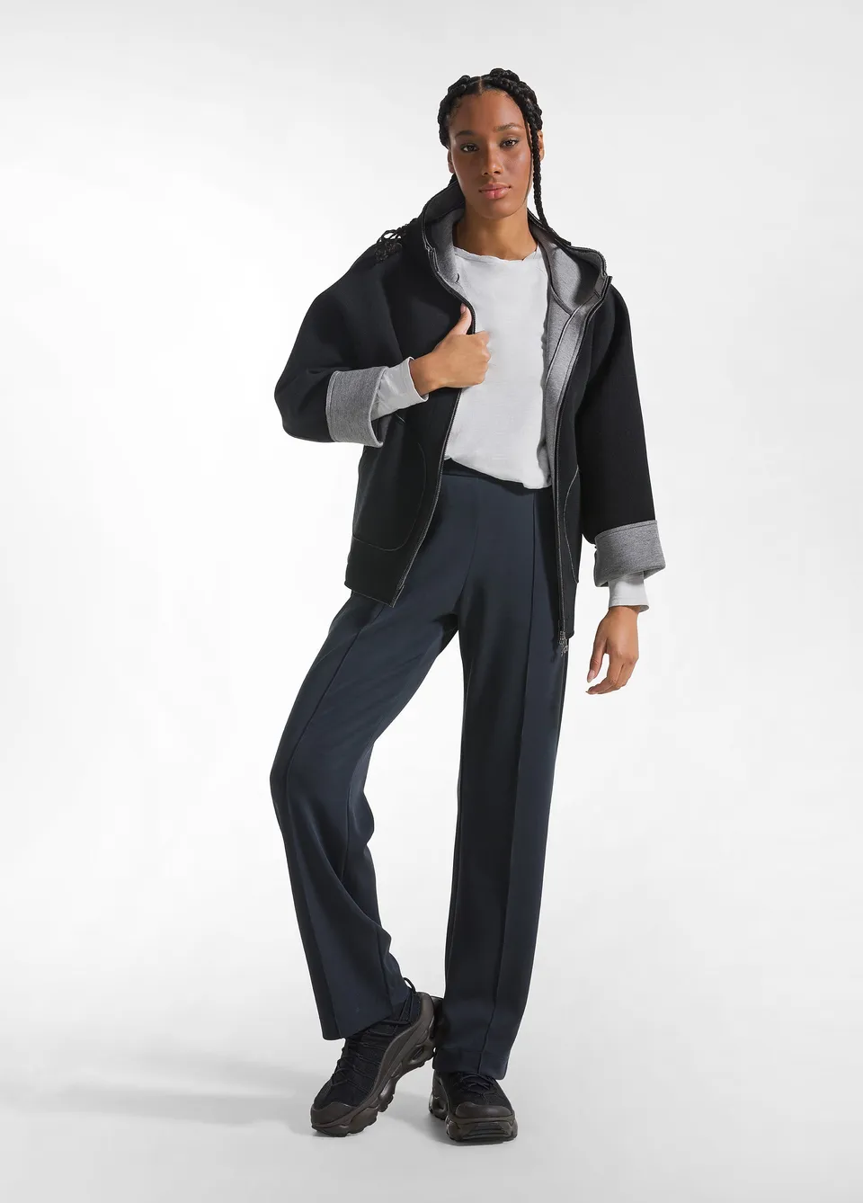 deha-pantalone-dritto-in-modal-soft-touch-nero-d32005 image 1