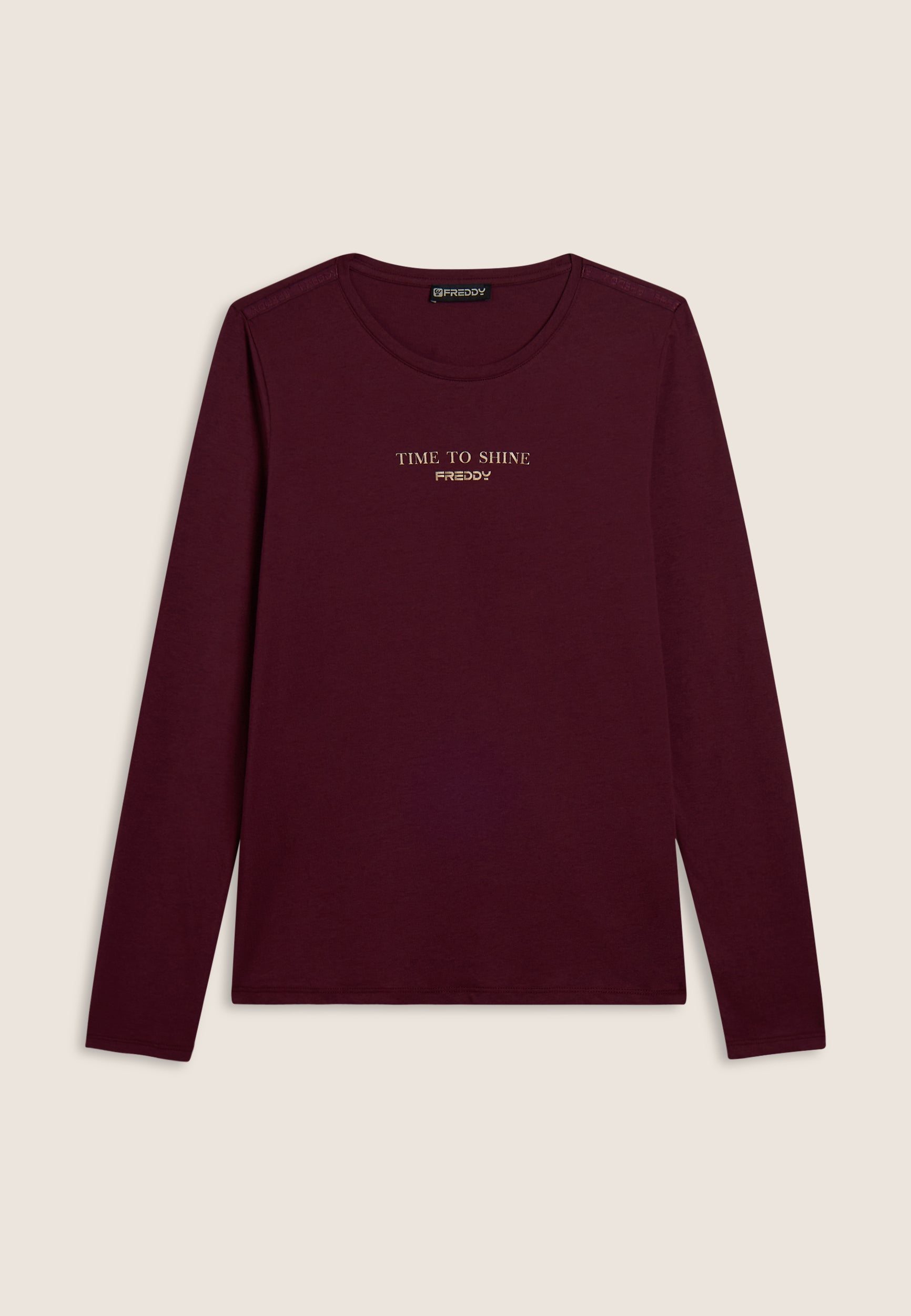 freddy-wr-up-t-shirt-donna-manica-lunga-banda-logata-time-to-shine image 5