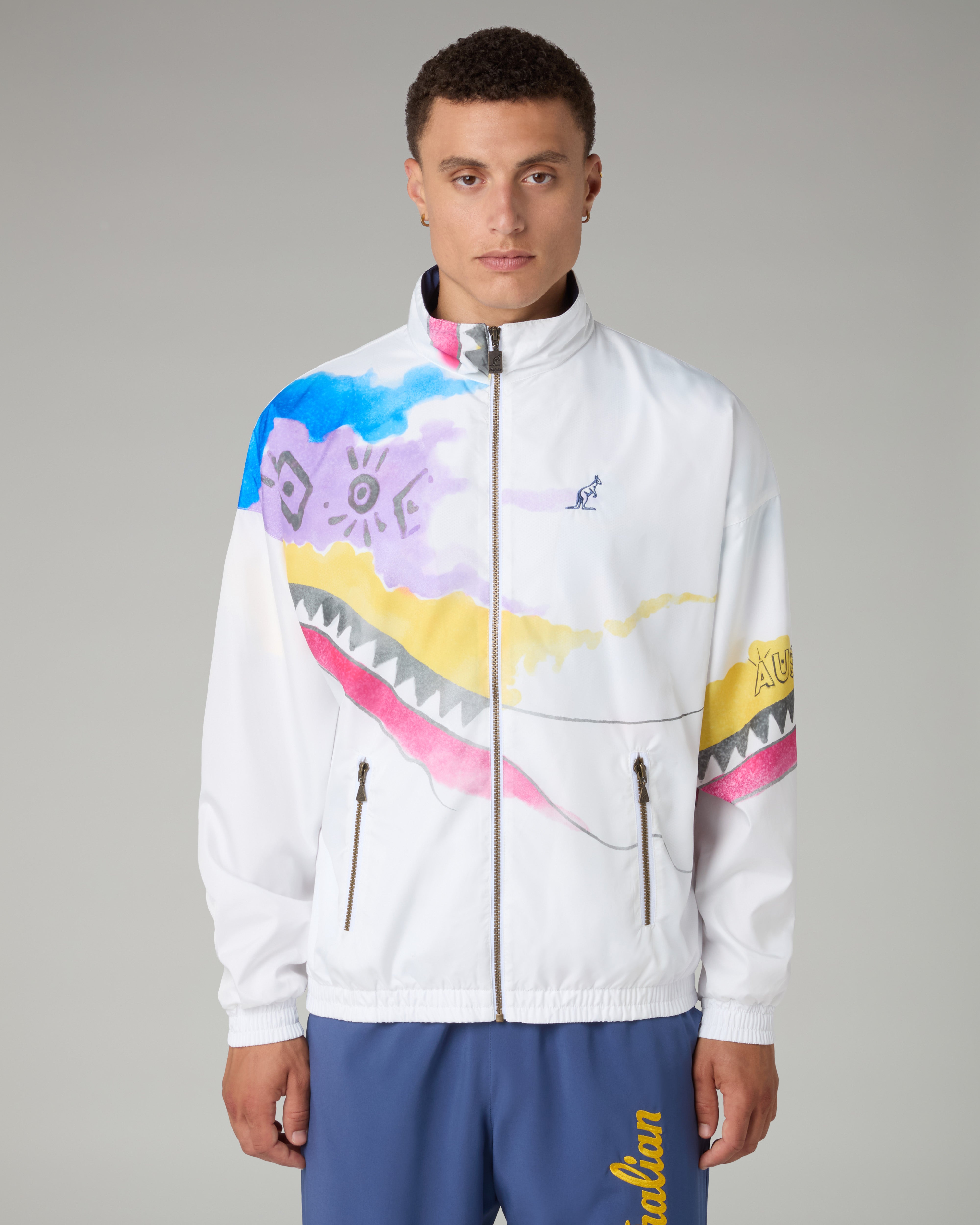 australian-native-track-jacket-giacca-tuta-bianco-archive-fw26 image 1