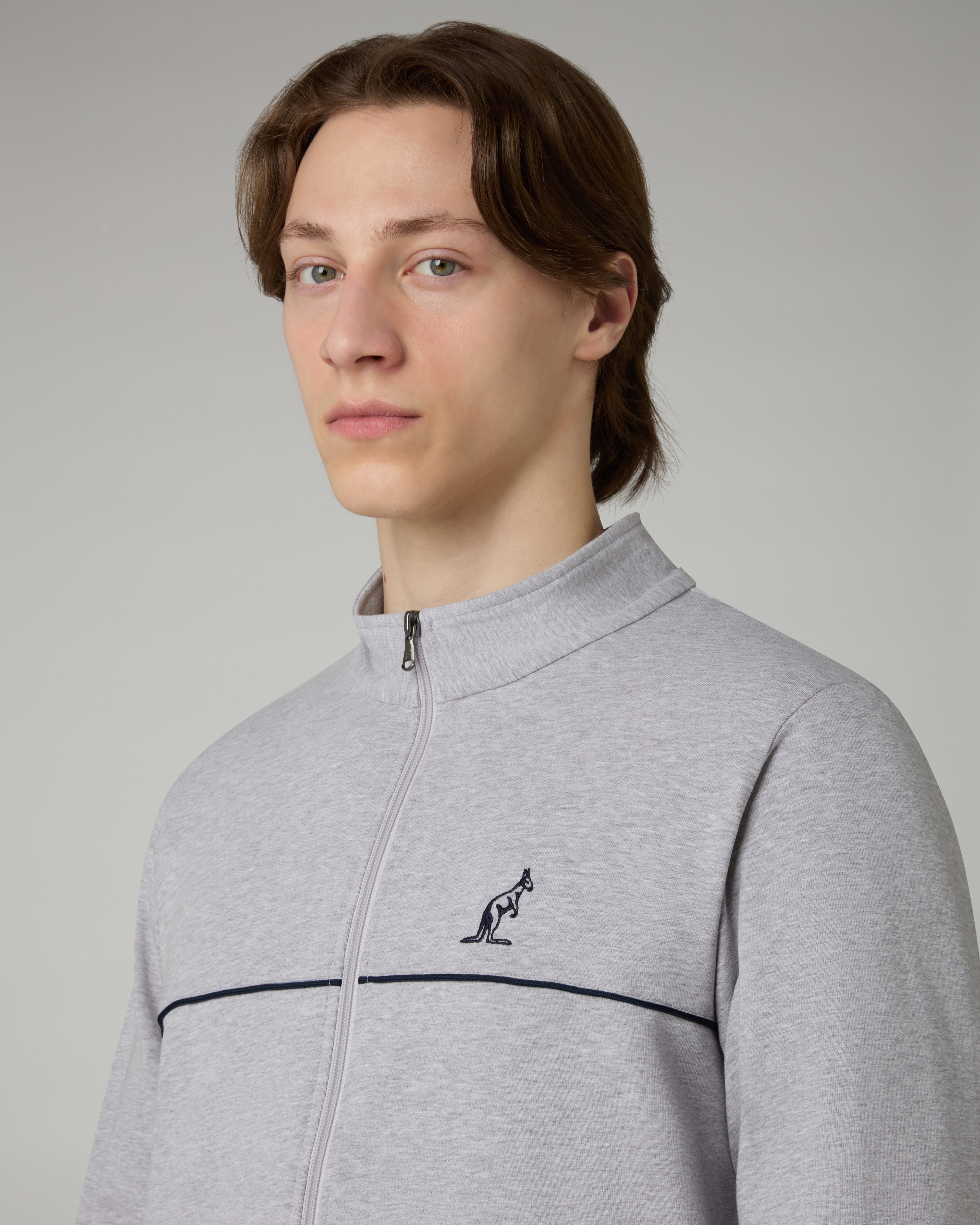 australian-essential-line-tuta-in-felpa-elasticizzata-grigio-melange image 4