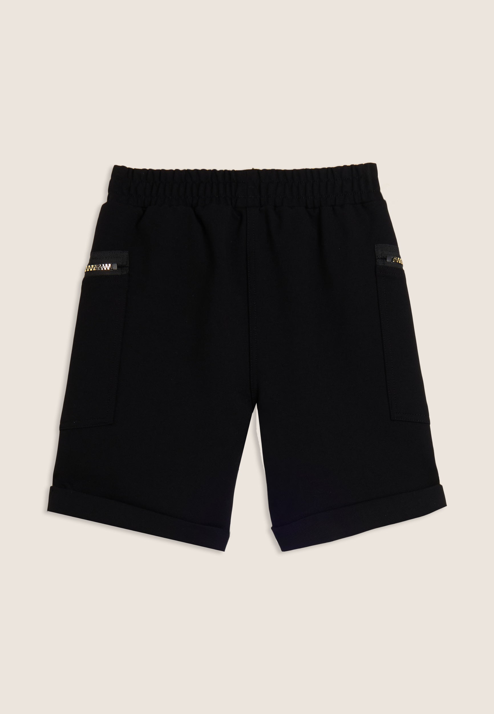 shorts-junior-freddy-con-zip-dorate-e-risvolto-mezza-coscia image 2