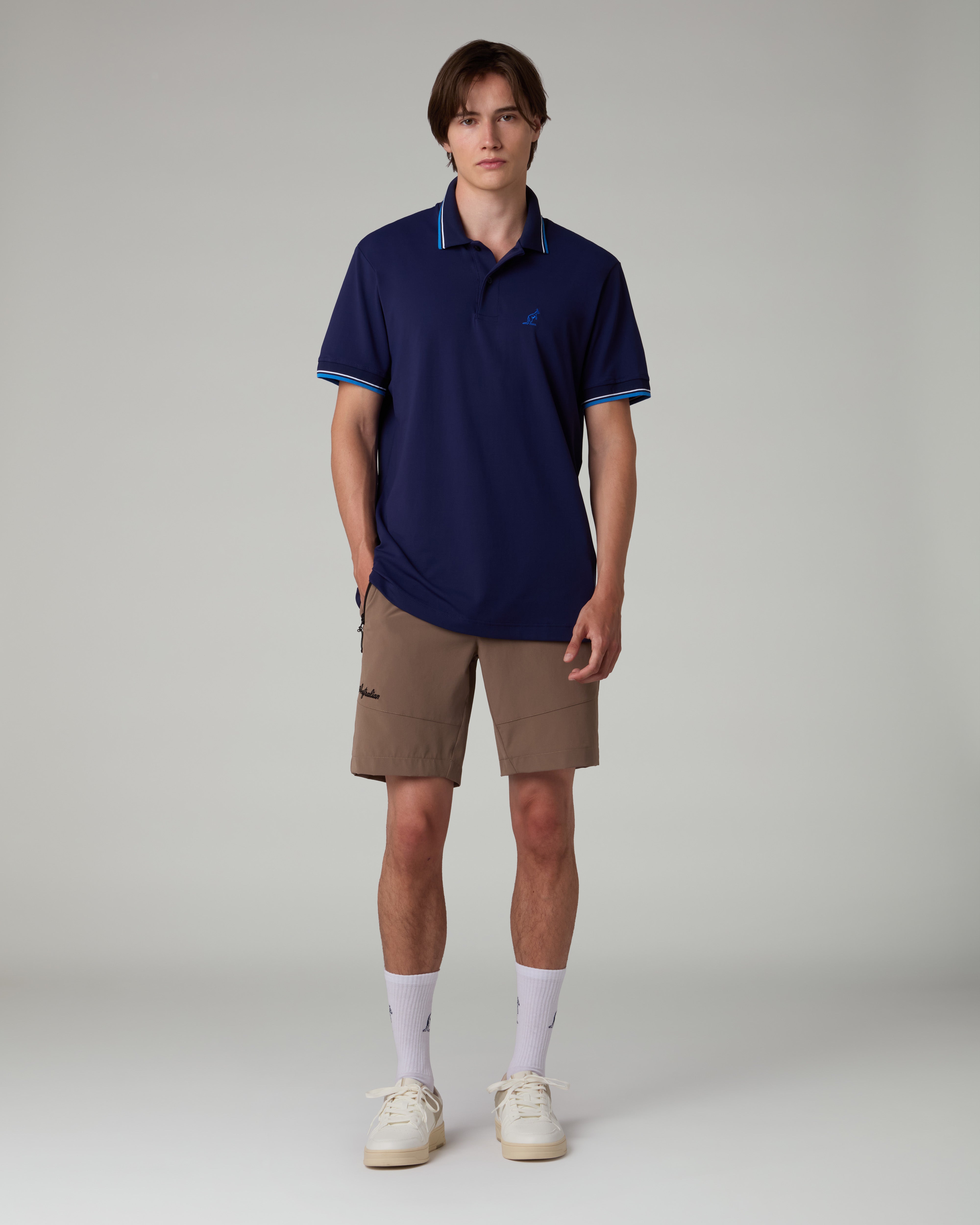 australian-2-stripes-polo-shirt-league-blu-cosmo image 2