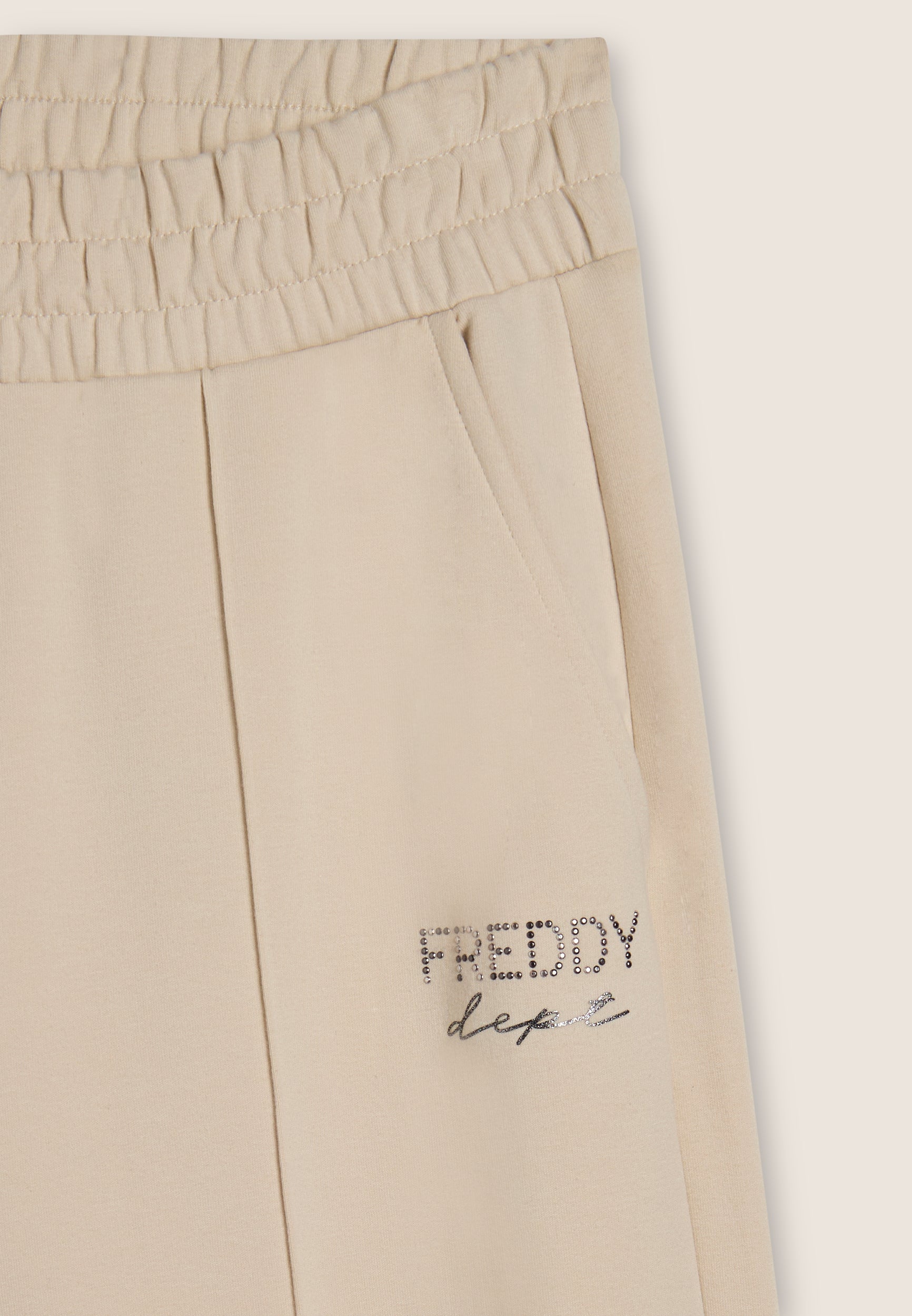 freddy-pantaloni-wide-leg-donna-con-cucitura-centrale-e-logo-in-borchie image 8