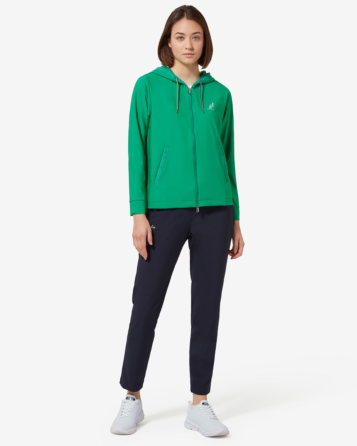 australian-shade-grid-tracksuit-tuta-sportiva-con-cappuccio-verde image 1