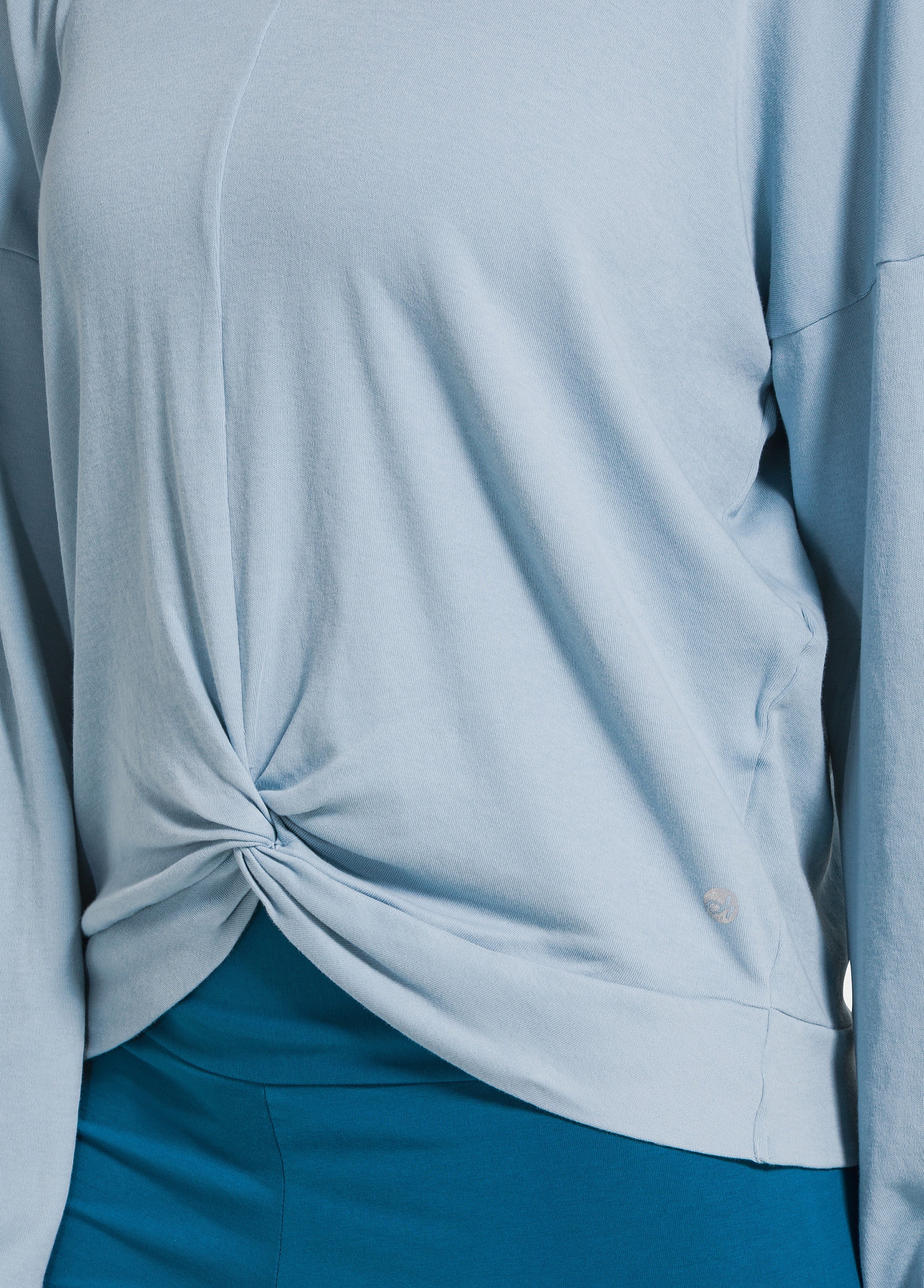 deha-felpa-con-cappuccio-d52050-in-cotone-organico-blu image 3