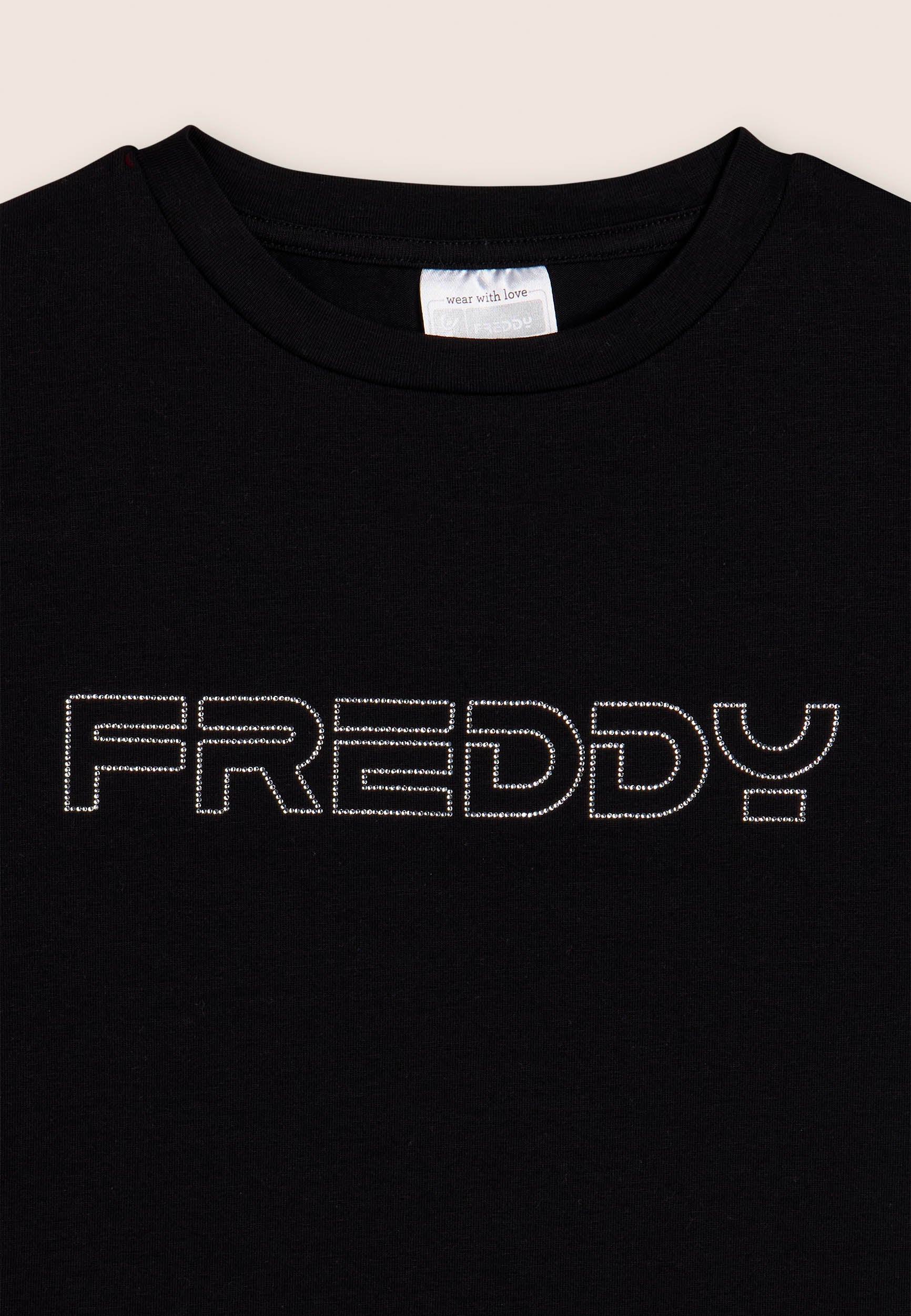 freddy-t-shirt-bambina-regular-con-logo-freddy-in-strass image 3