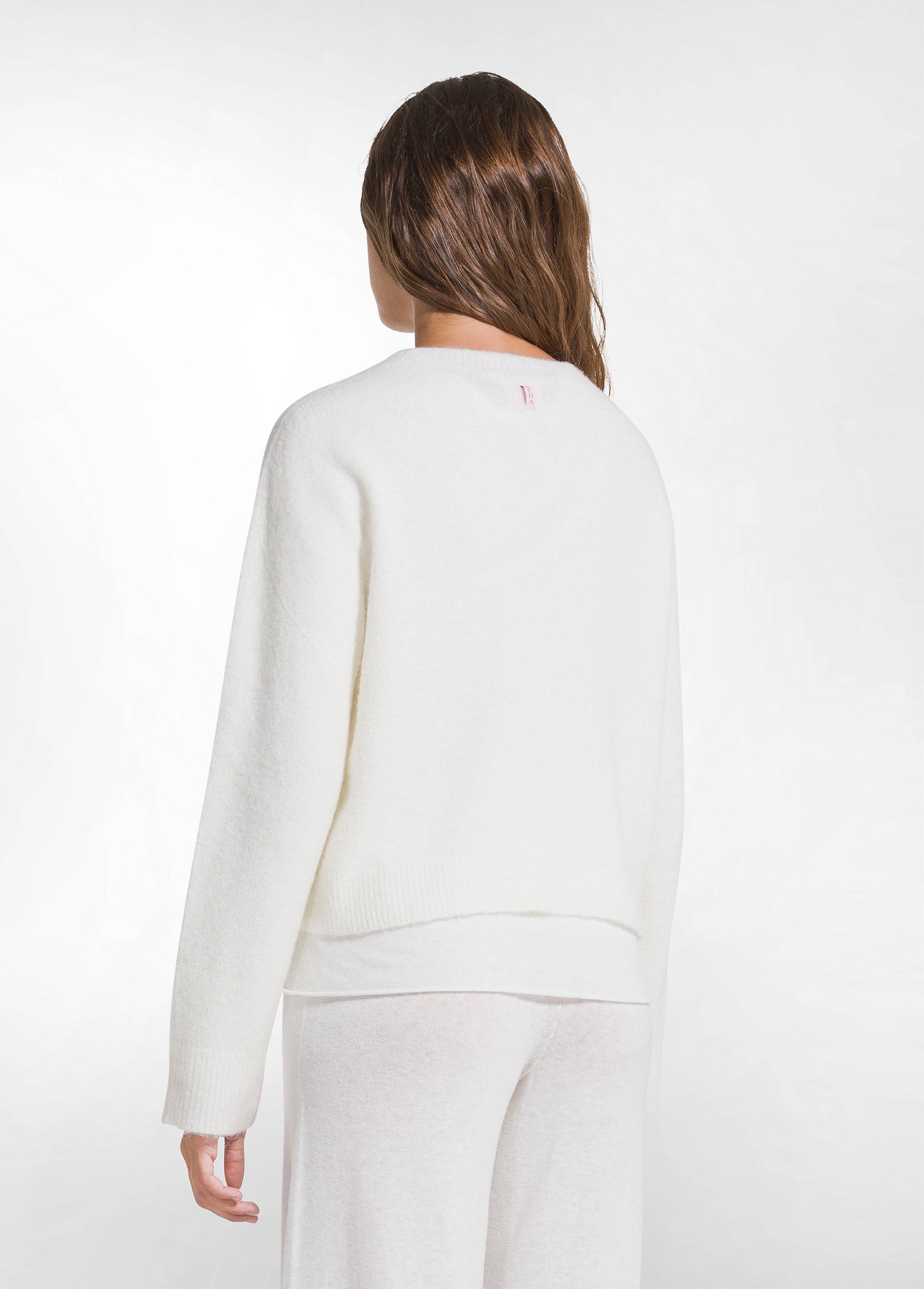deha-maglione-in-alpaca-a-trecce-bianco image 2
