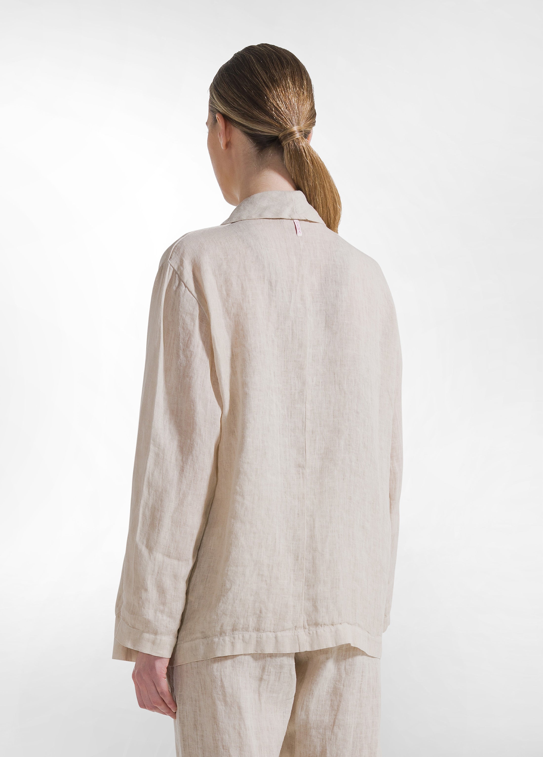 deha-blazer-in-lino-effetto-sfumato-beige-d42580 image 2