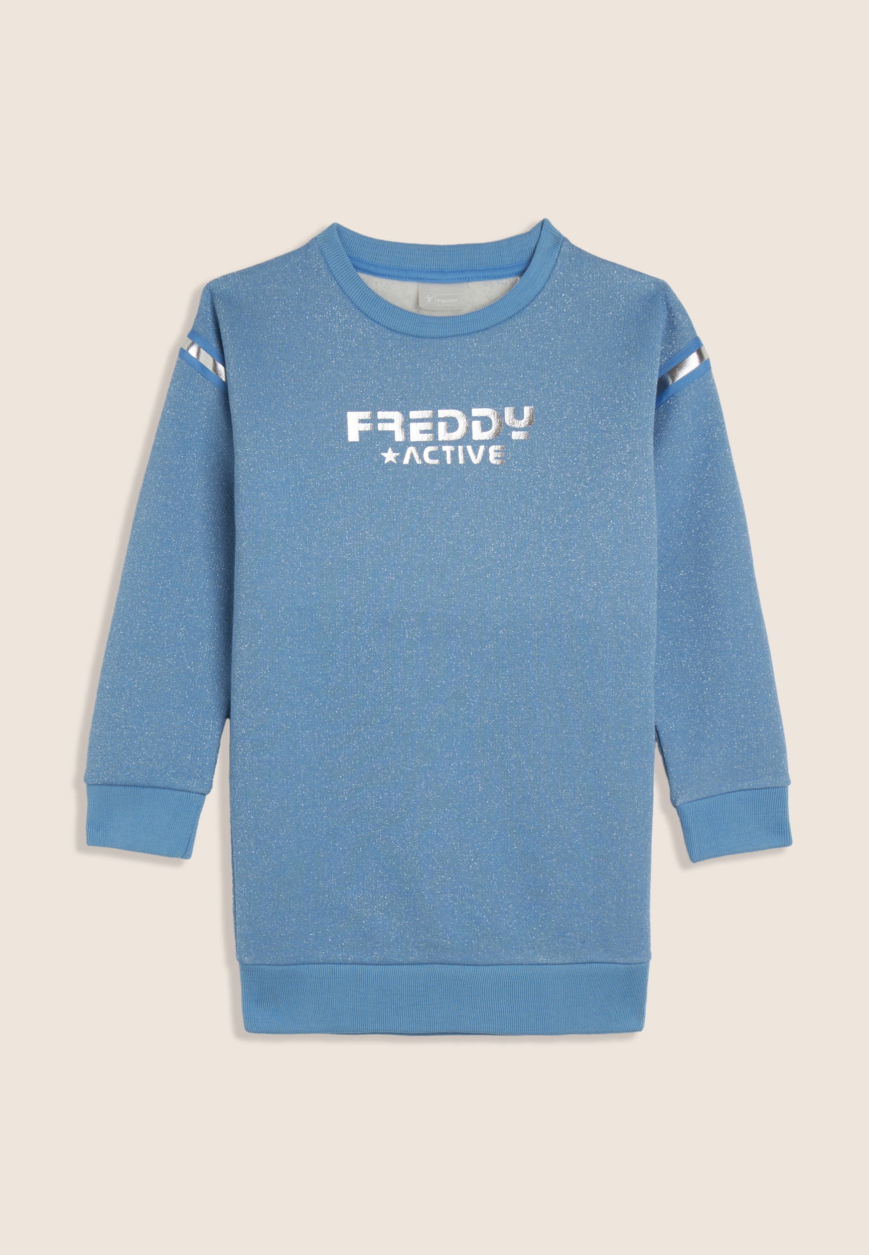 freddy-felpa-maxi-bambina-in-cotone-con-effetto-lurex image 4
