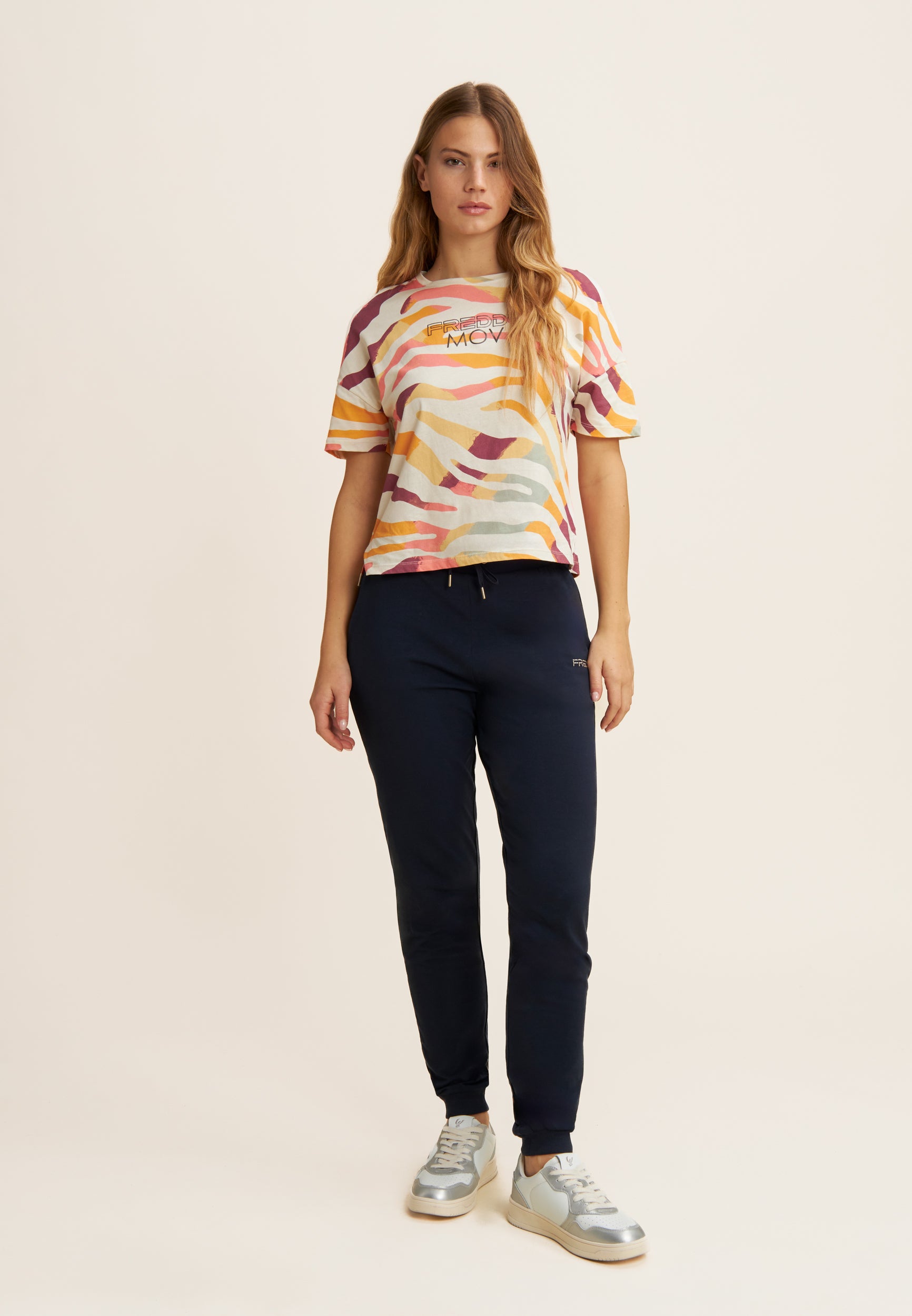 freddy-pantaloni-in-jersey-heavy-jersey-stretch-con-fondo-a-polsino-in-costina-w image 2