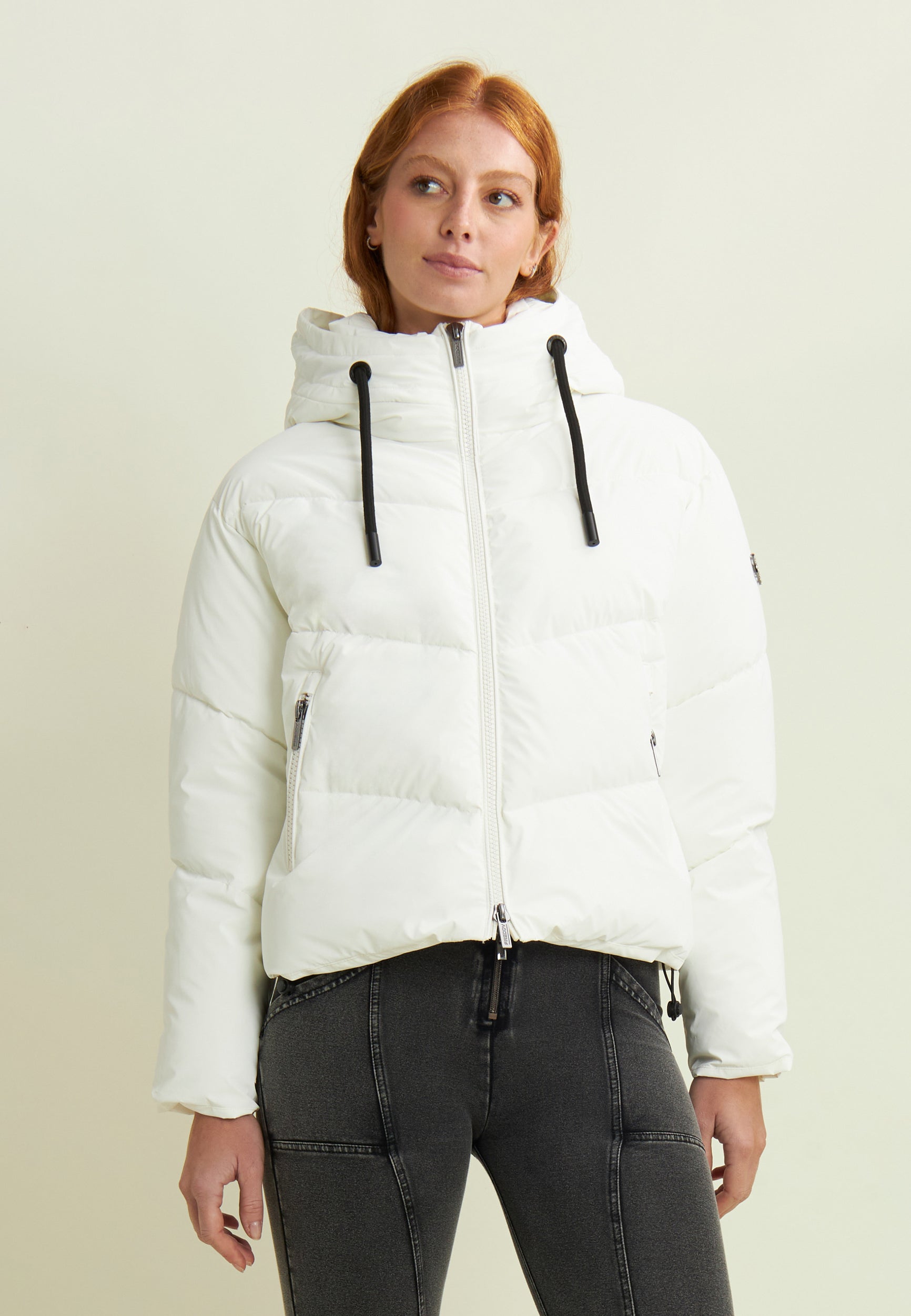 freddy-piumino-cropped-donna-con-collo-alto-e-coulisse-regolabile image 1