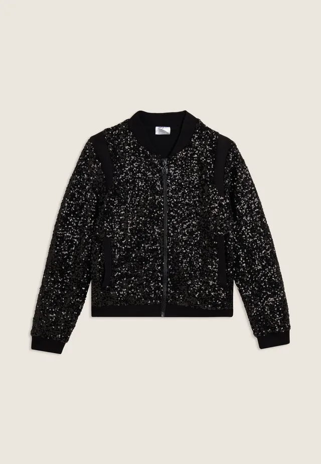 freddy-giacca-bomber-junior-full-paillettes-con-zip image 1