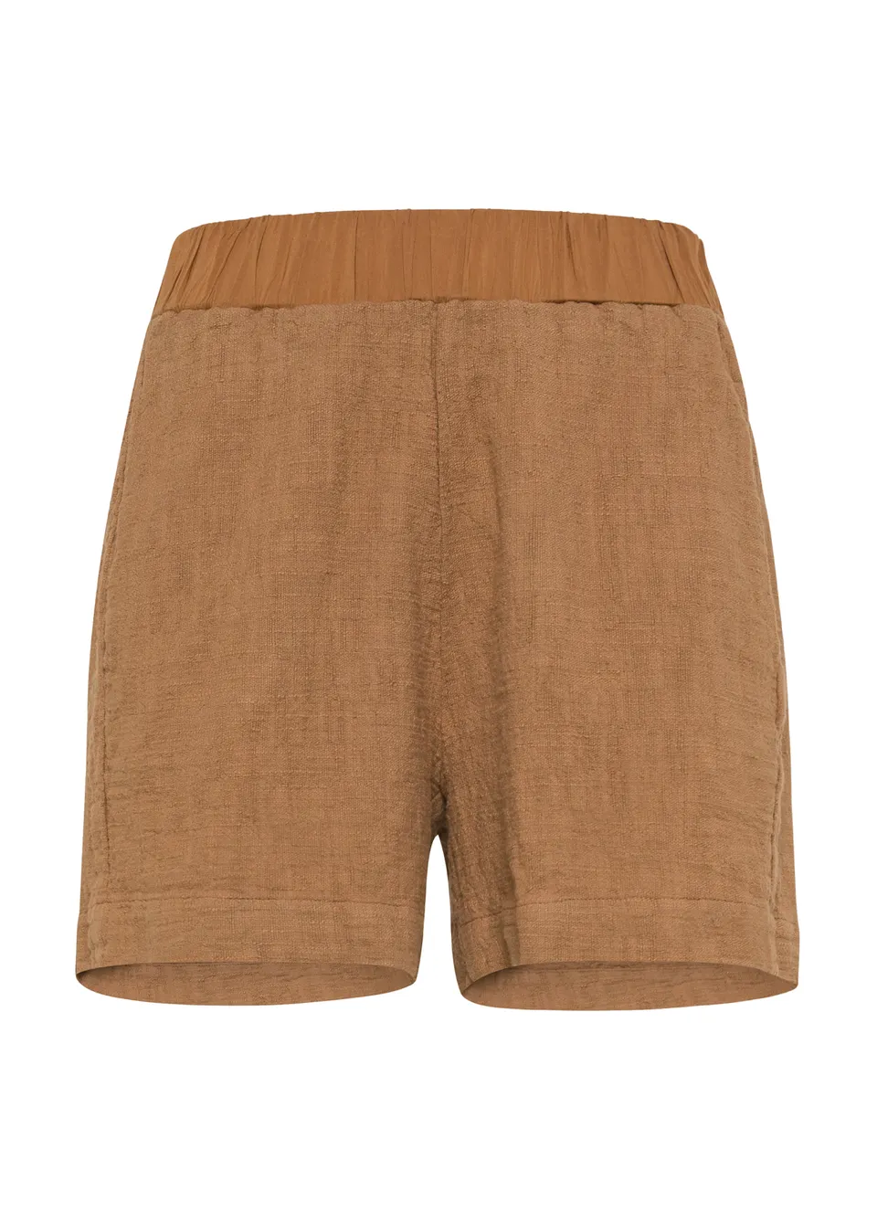 deha-short-in-cotone-e-mussola-marrone-short-leisurewear image 1