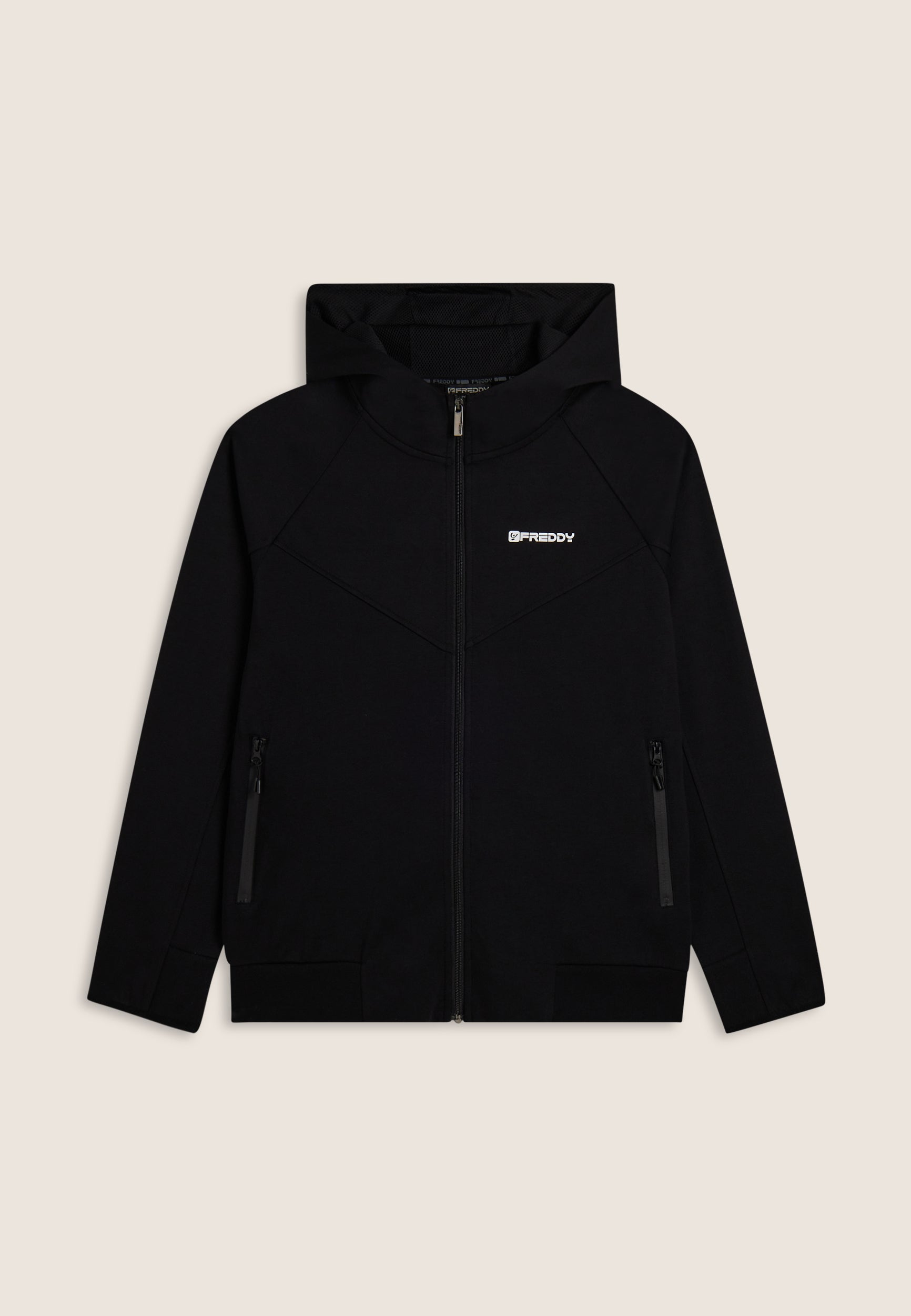 freddy-felpa-uomo-full-zip-cappuccio-mesh-interlock image 5