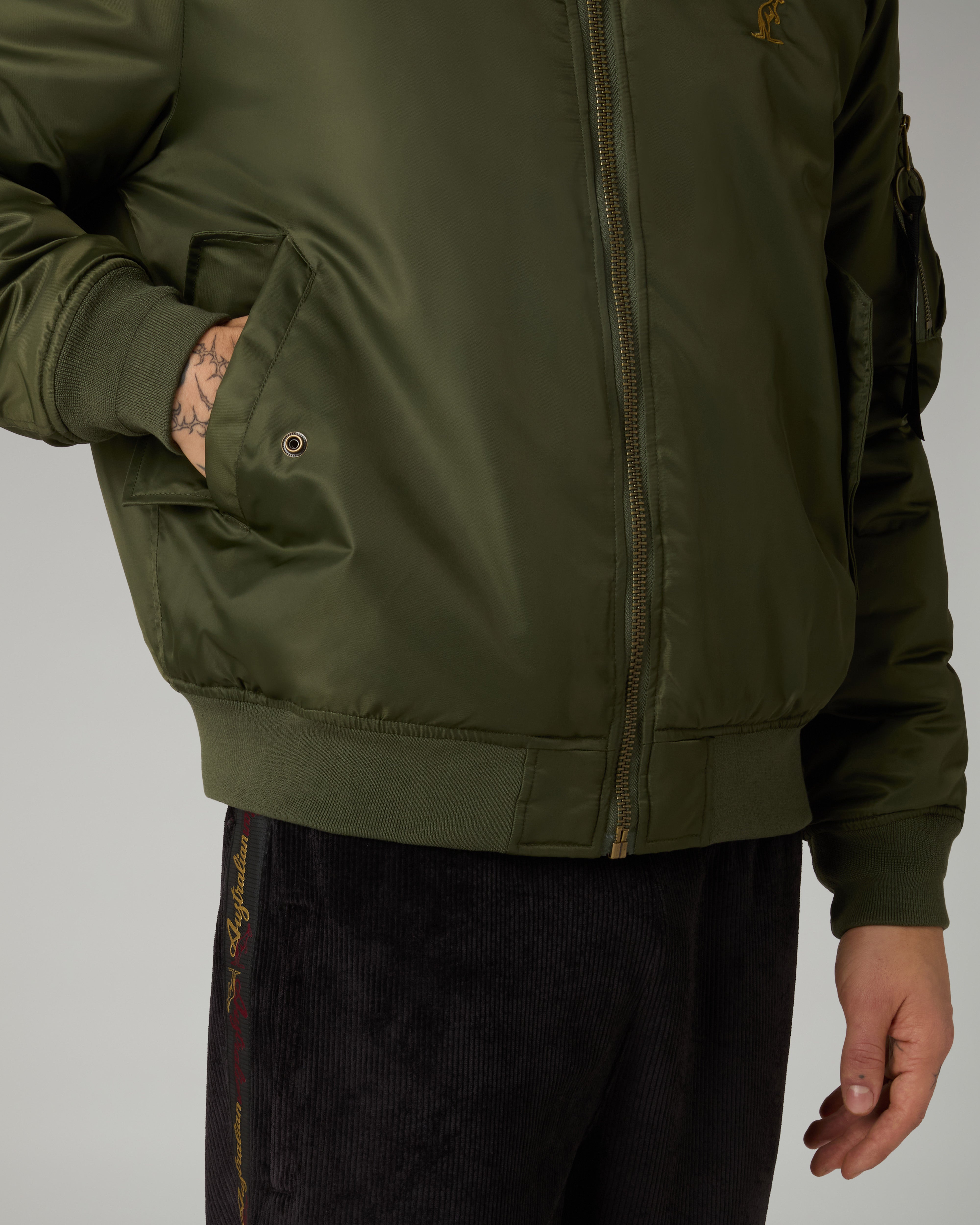 australian-archive-bomber-jacket-bomber-nylon-con-fodera-jacquard image 5