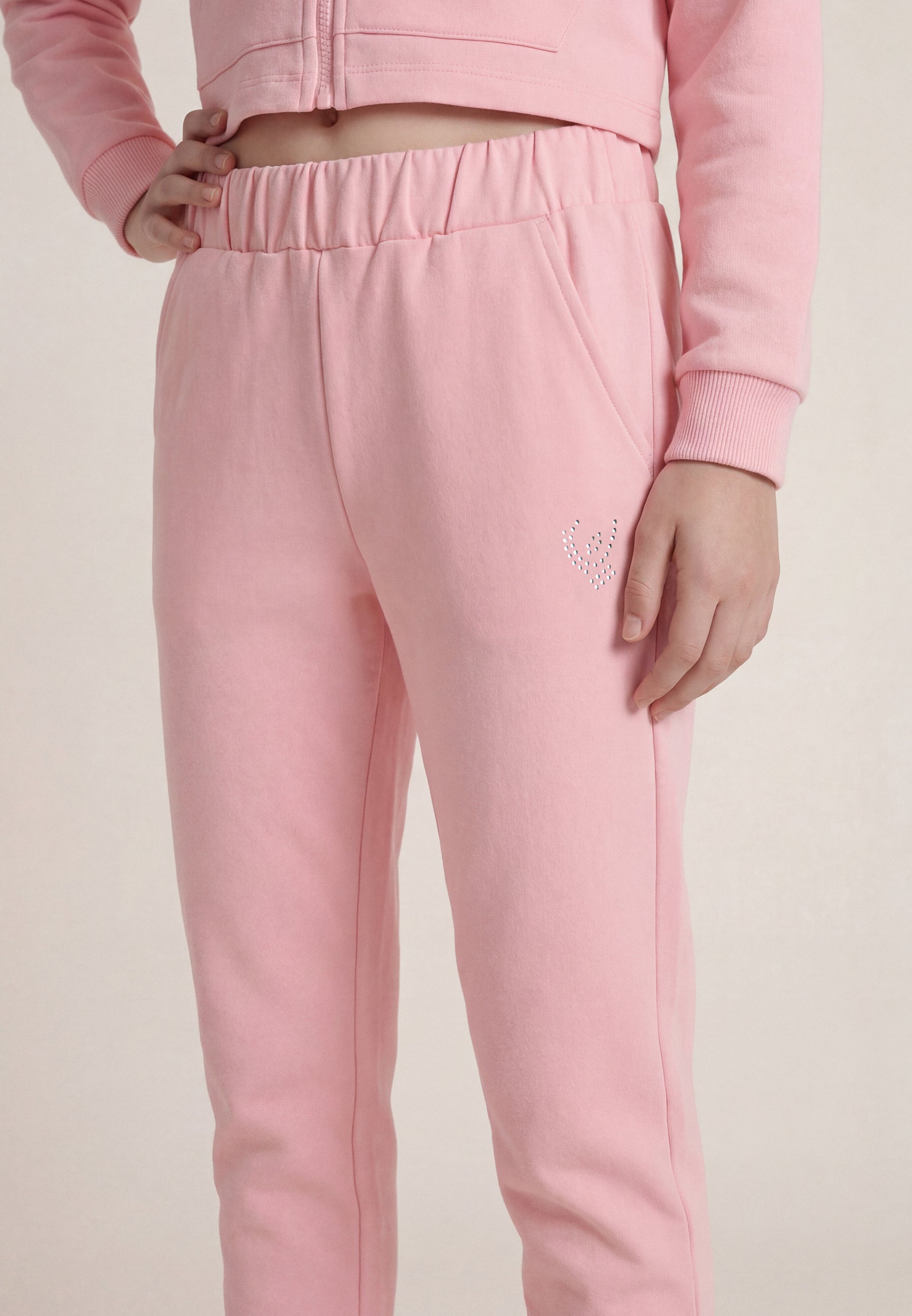 freddy-pantaloni-sportivi-jogger-bambina-logo-strass image 4