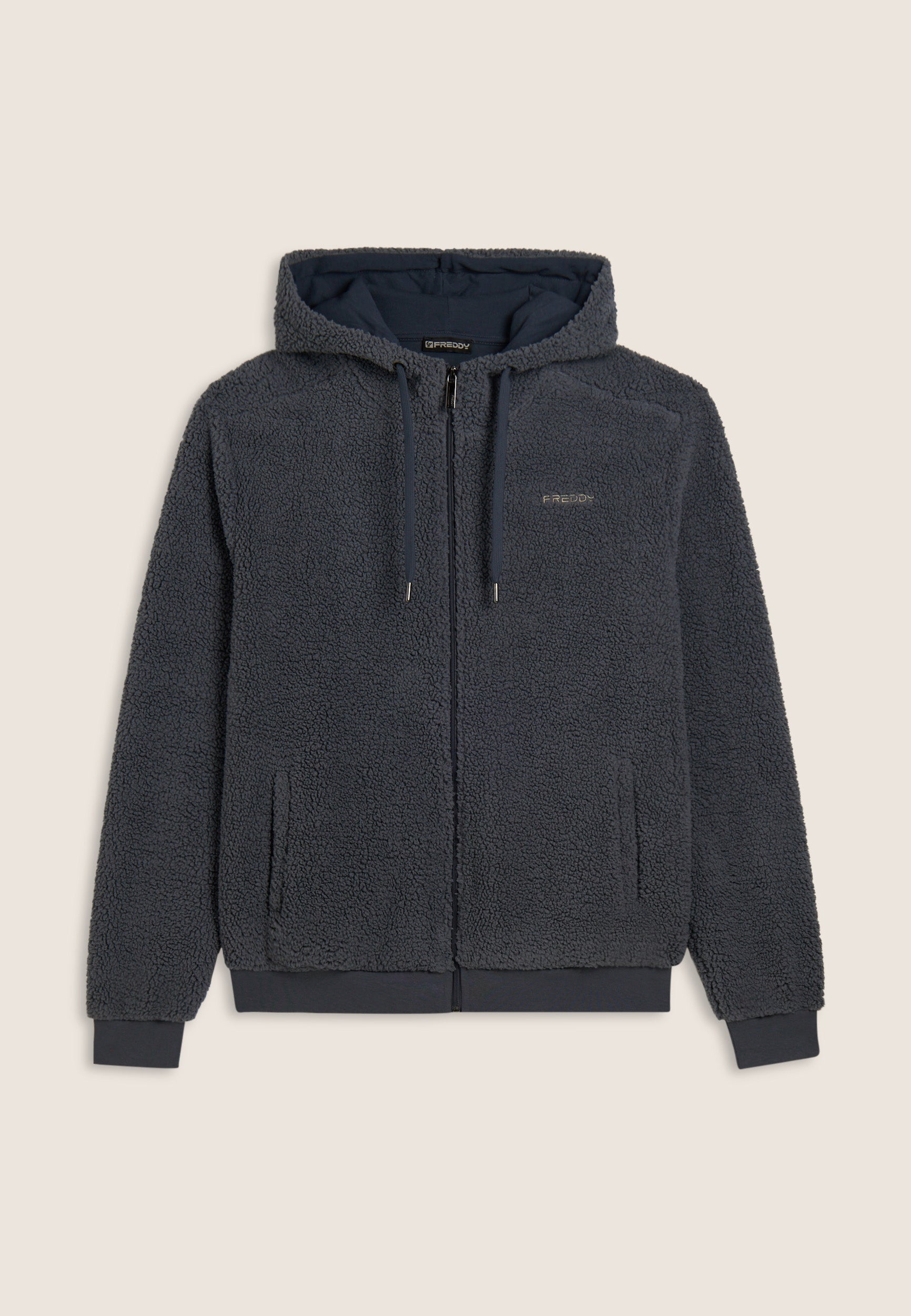 freddy-felpa-uomo-in-pile-sherpa-con-cappuccio-in-jersey image 8