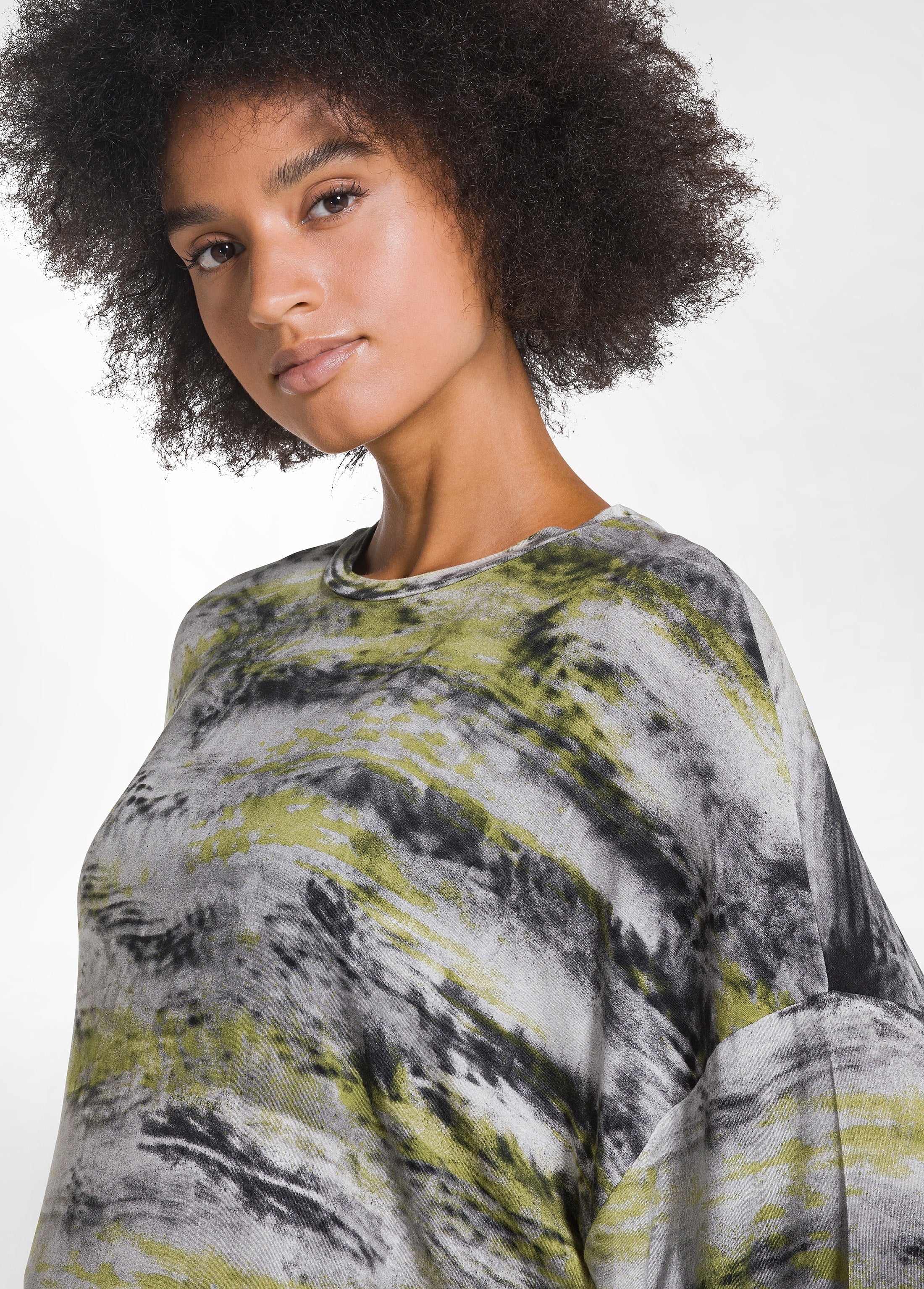 deha-d52062-t-shirt-oversize-allover-in-viscosa-ecovero image 3