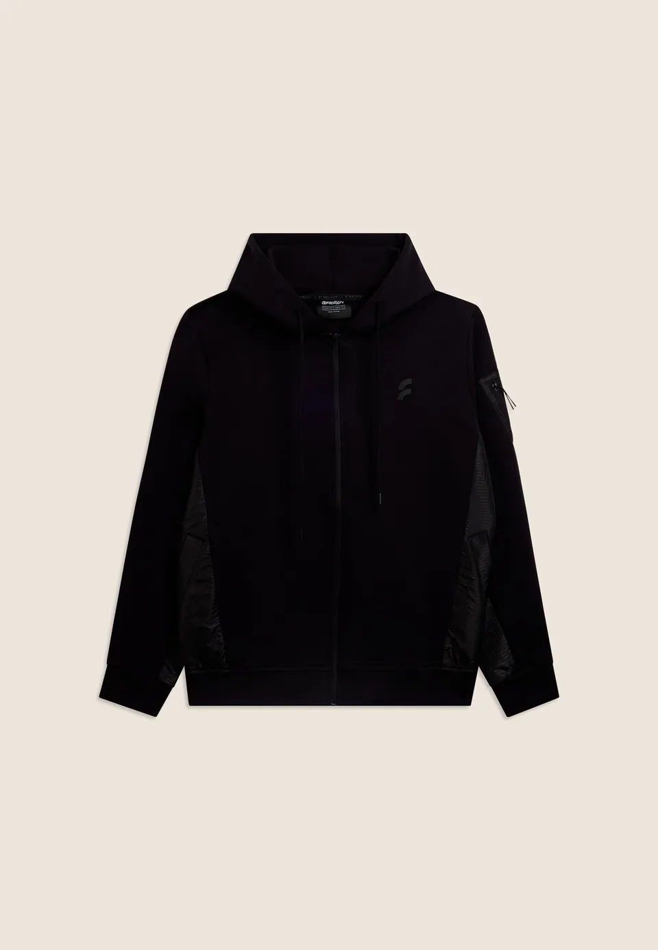 freddy-felpa-uomo-full-zip-con-cappuccio-e-inserti-tecnici image 1