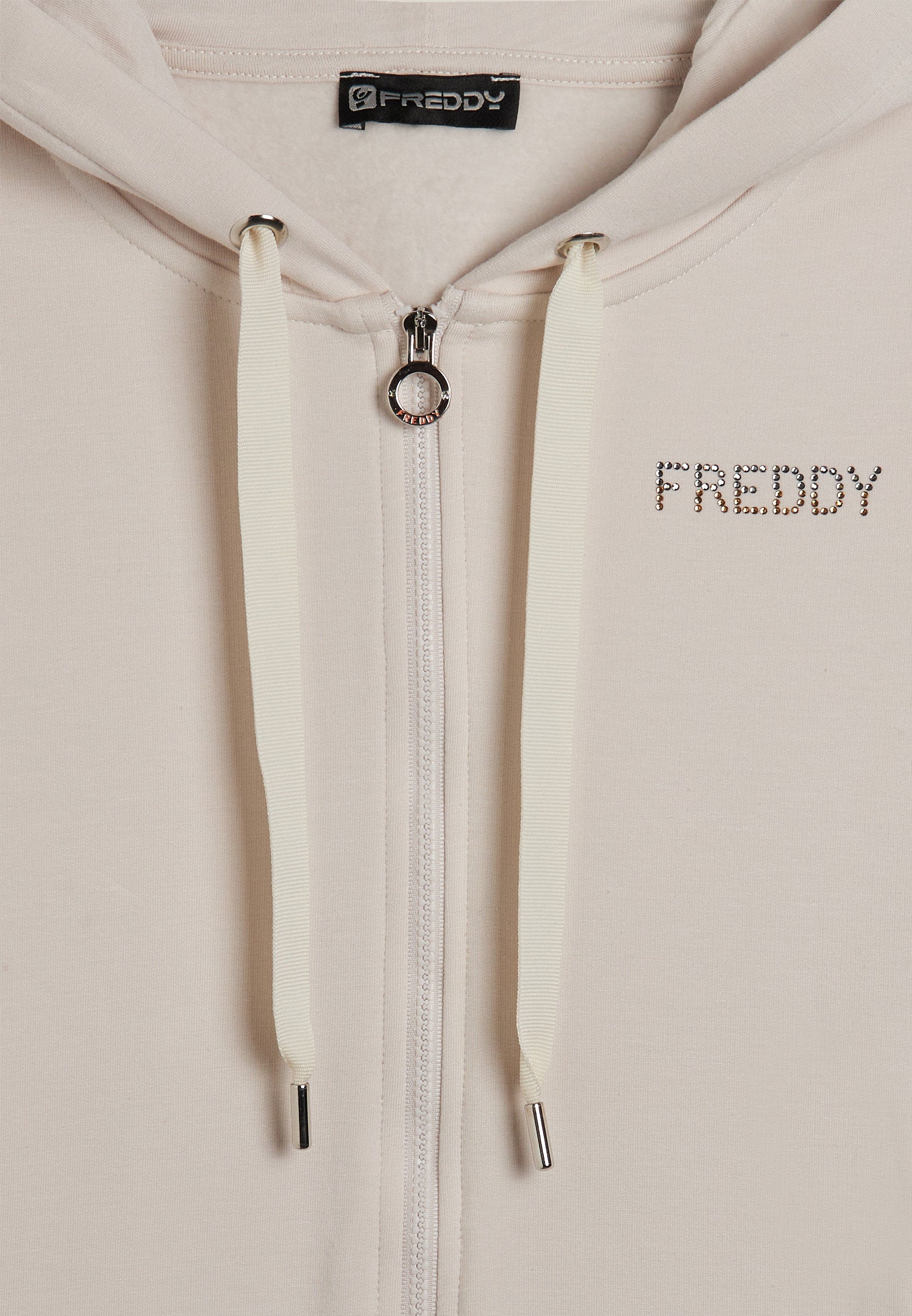 freddy-felpa-sportiva-donna-cappuccio-zip-strass-bicolore-modal image 7