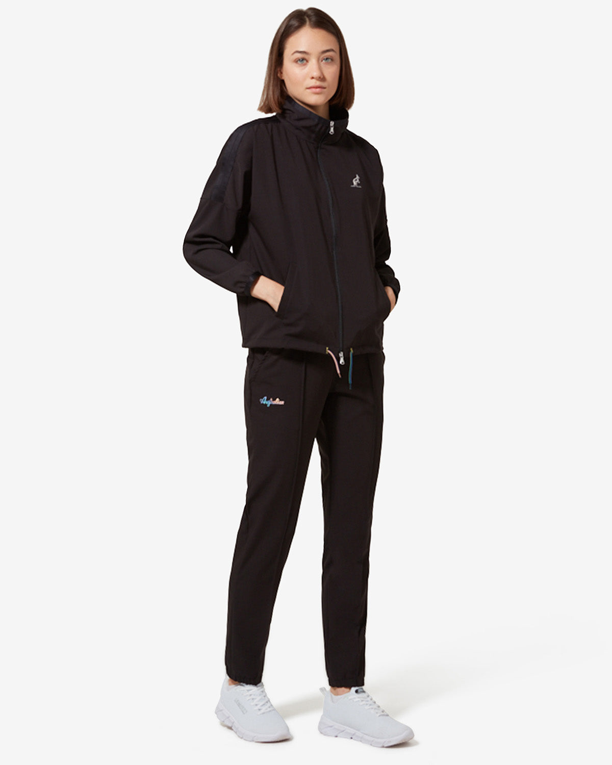 australian-shade-tracksuit-tuta-sportiva-nera-con-logo-olografico image 1