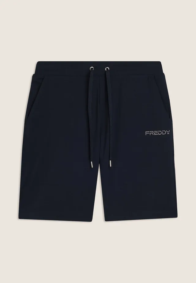 freddy-pantaloni-corti-donna-in-jersey-con-coulisse-e-logo-freddy image 1
