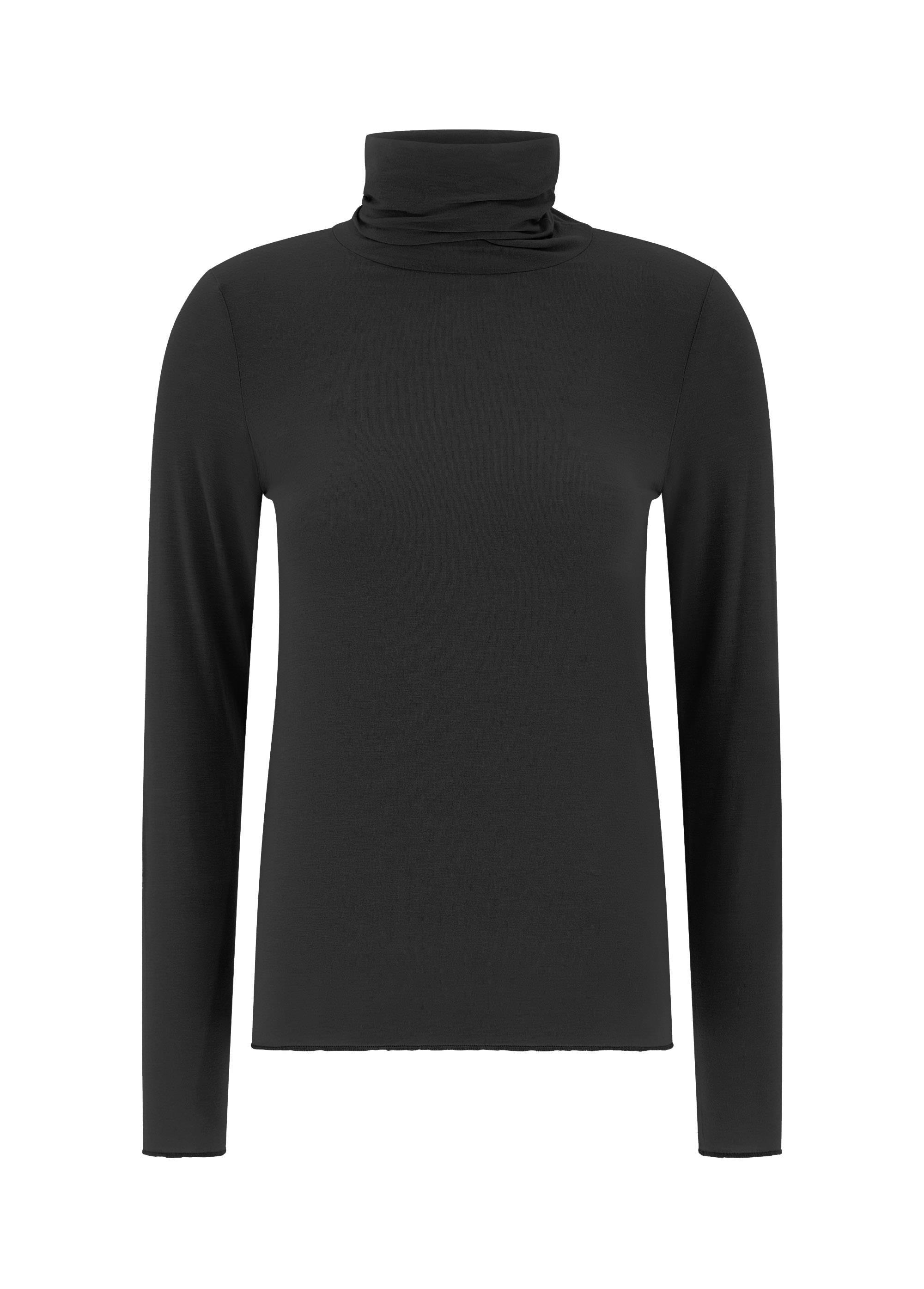 deha-a00761-t-shirt-a-collo-alto-manica-lunga-in-misto-cashmere-nero image 5