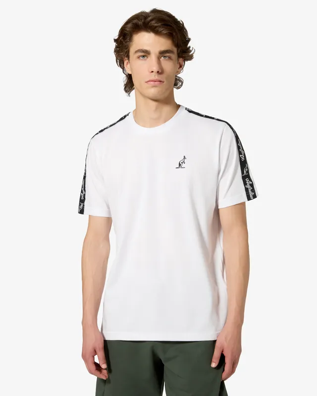 australian-tape-t-shirt-in-cotone-bianco-regular-fit image 1