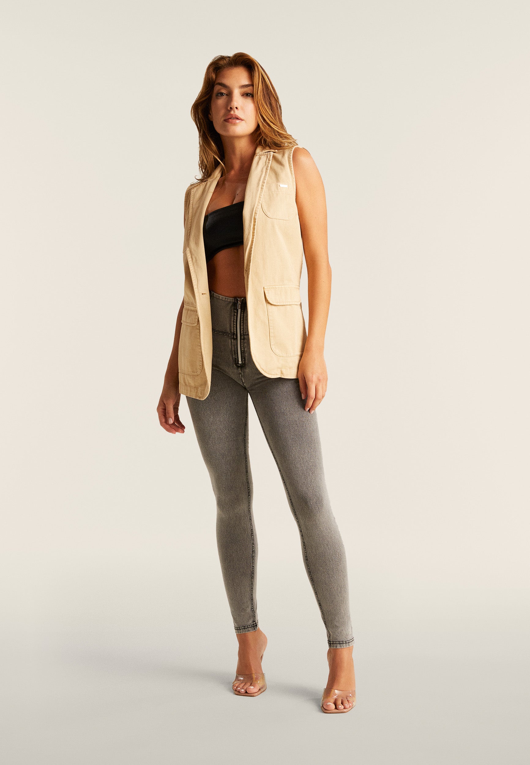 freddy-gilet-doppio-petto-donna-in-gabardine image 2