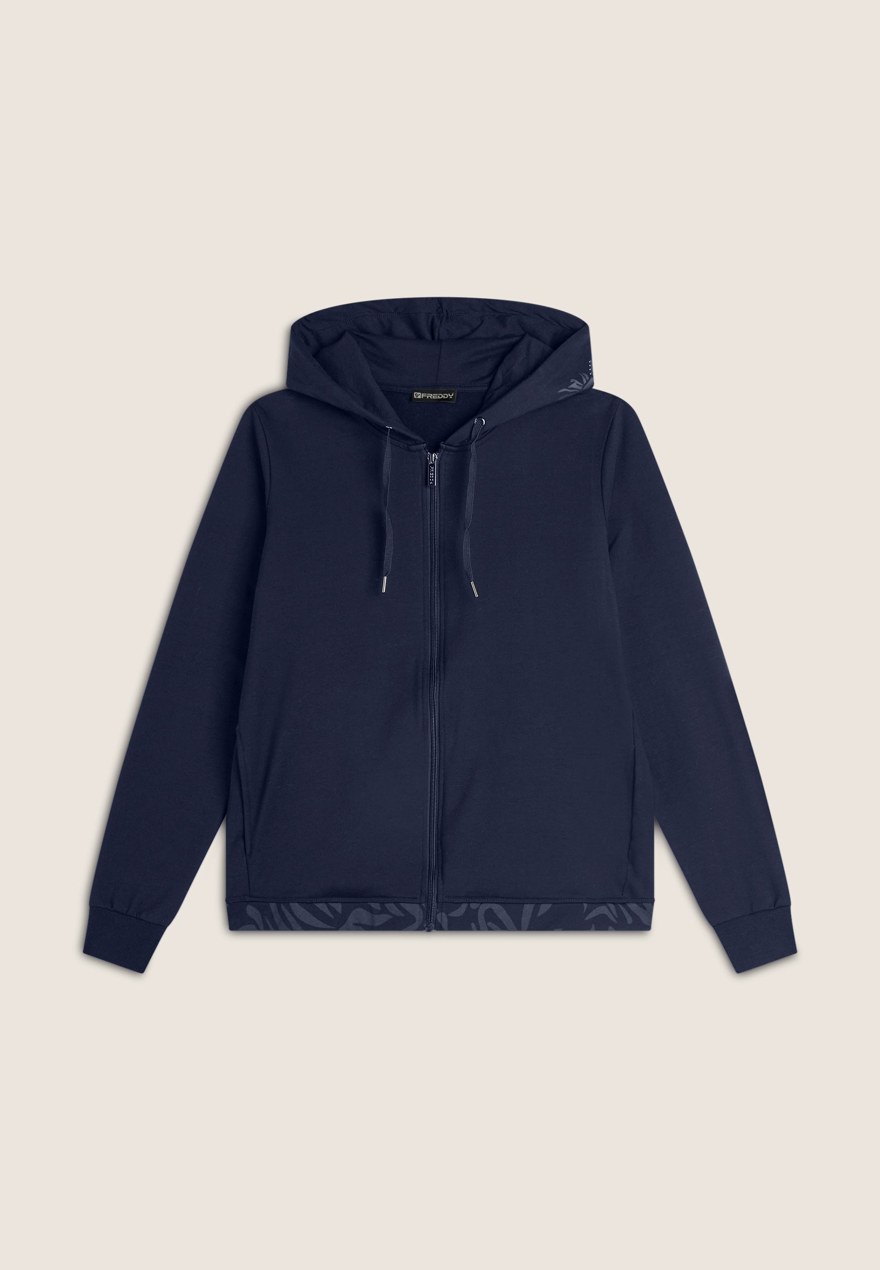 freddy-felpa-comfort-fit-con-zip-e-cappuccio-decorato-da-stampa-floreale image 8