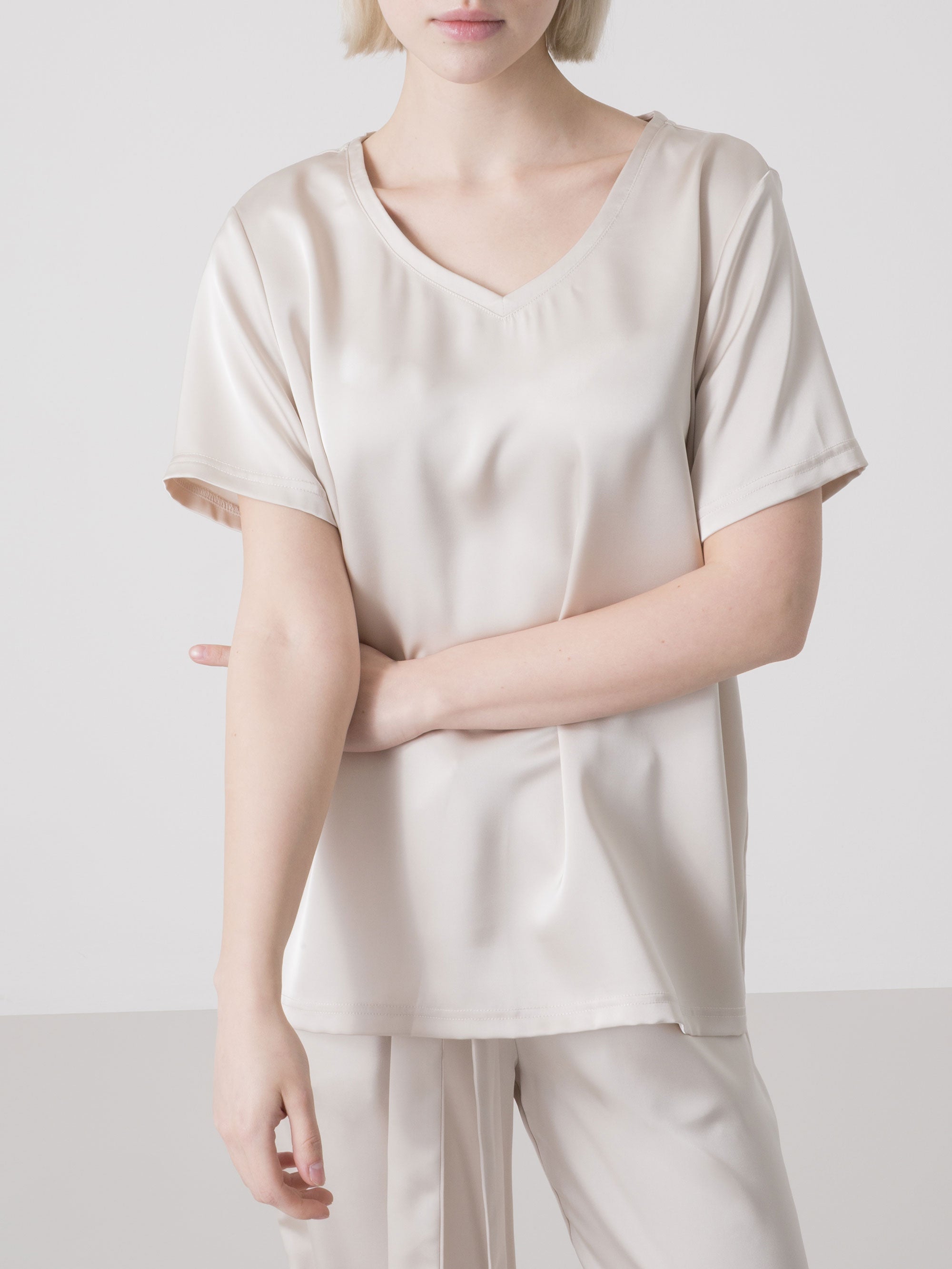 dimensione-danza-t-shirt-satin-donna-scollo-a-v-vestibilit-regular image 4