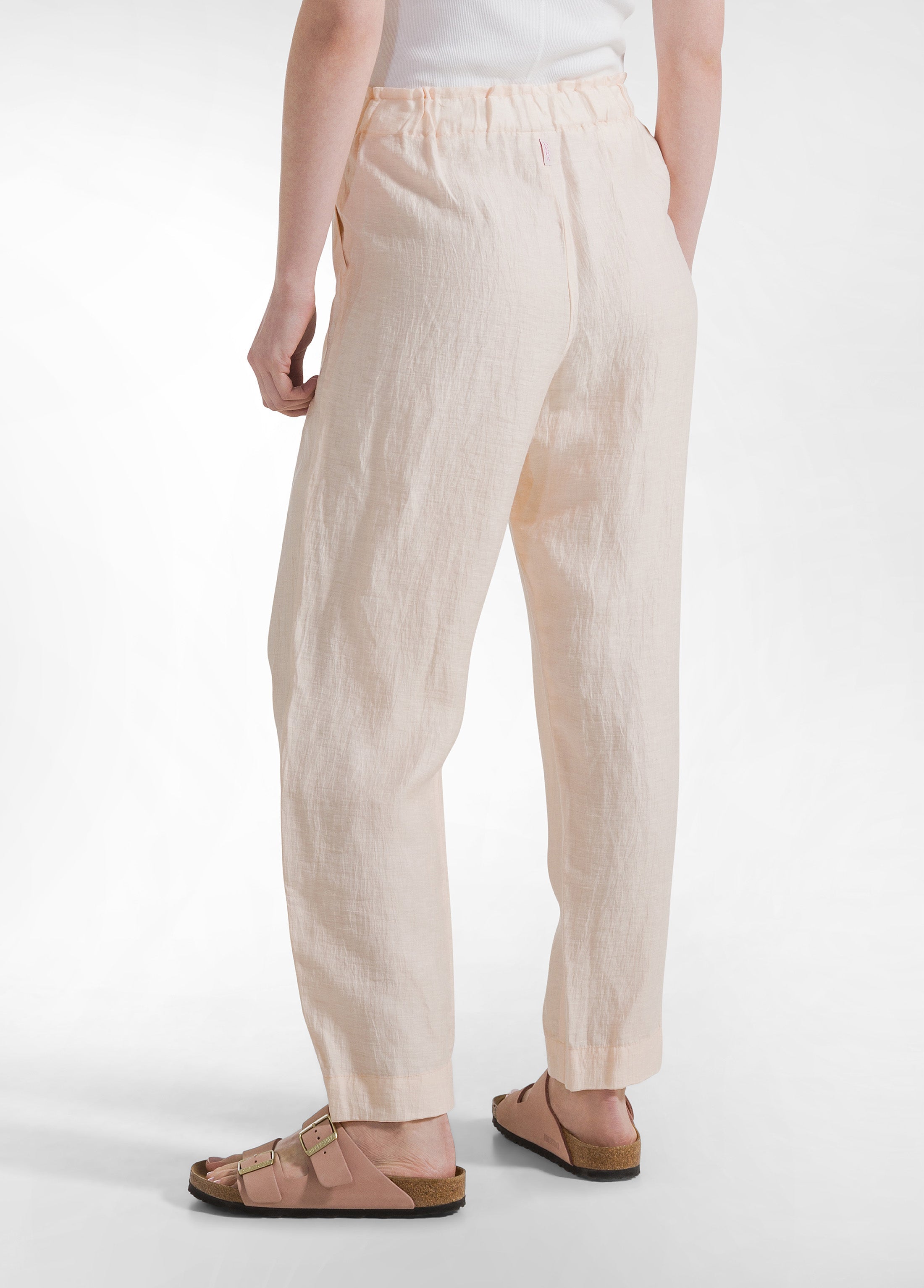 deha-pantalone-in-lino-lucido-rosa image 3
