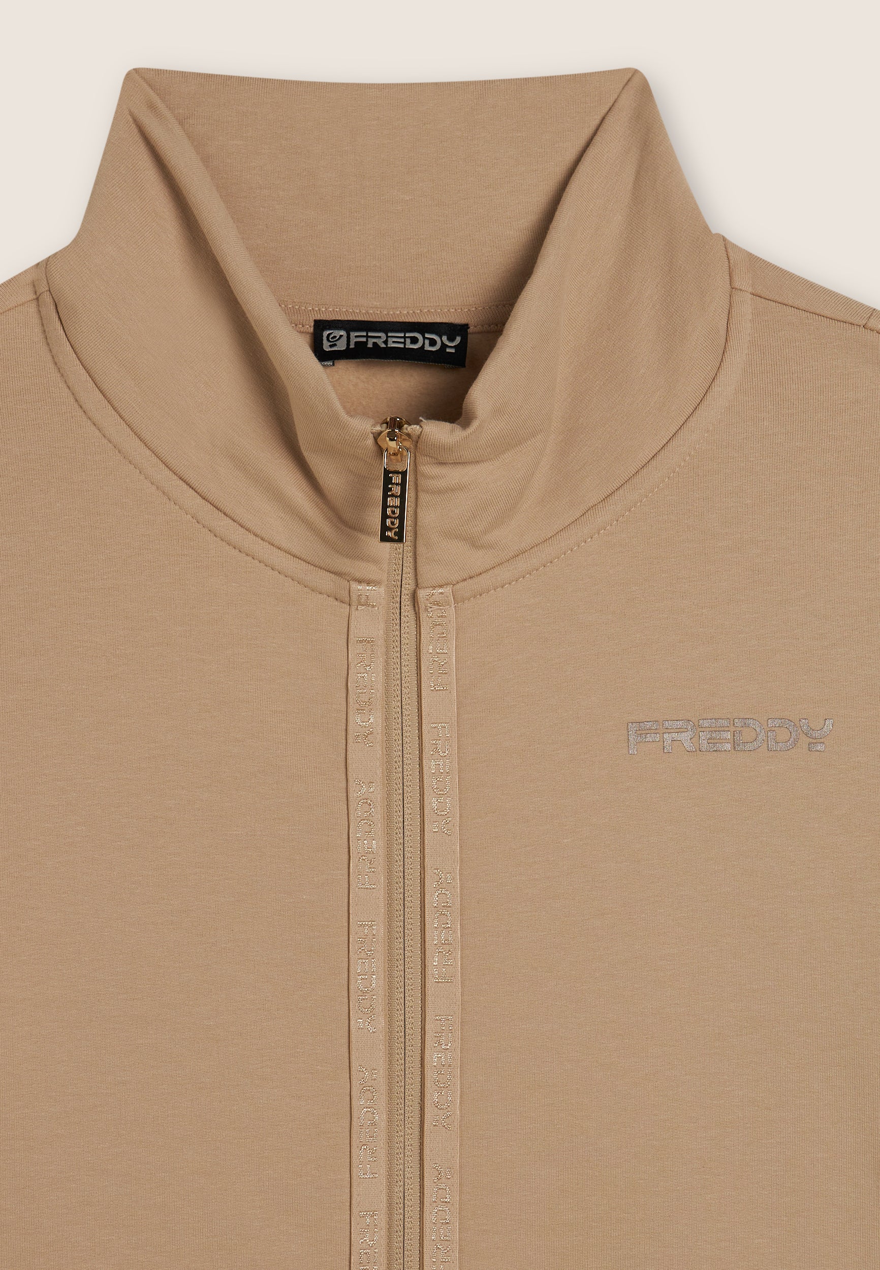 freddy-felpa-da-donna-zip-e-collo-alto-con-logo-minimal image 7
