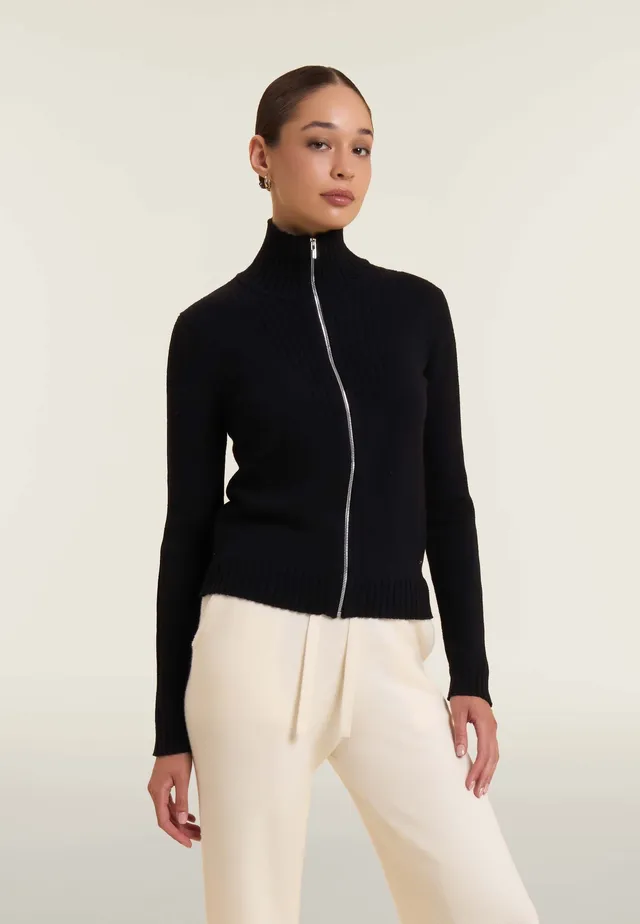 freddy-maglia-collo-a-camicia-slim-fit-con-zip-e-costina image 1