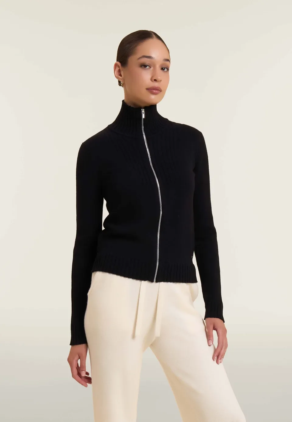 freddy-maglia-collo-a-camicia-slim-fit-con-zip-e-costina image 1