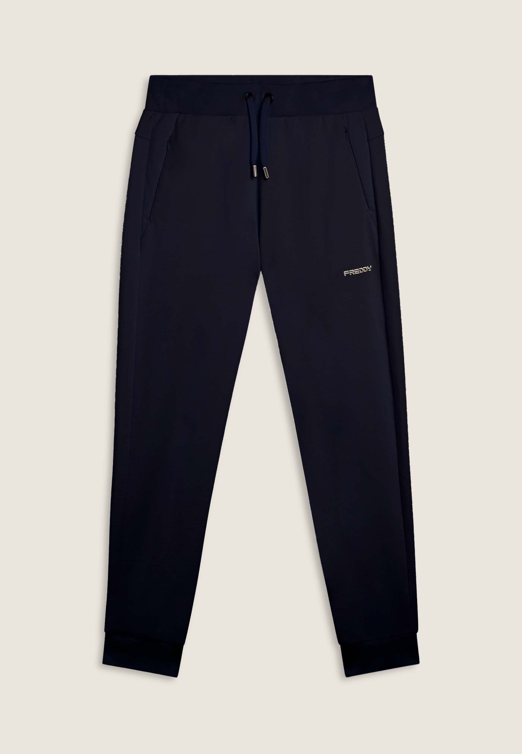 freddy-pantaloni-joggers-uomo-felpa-cotone-costina image 1