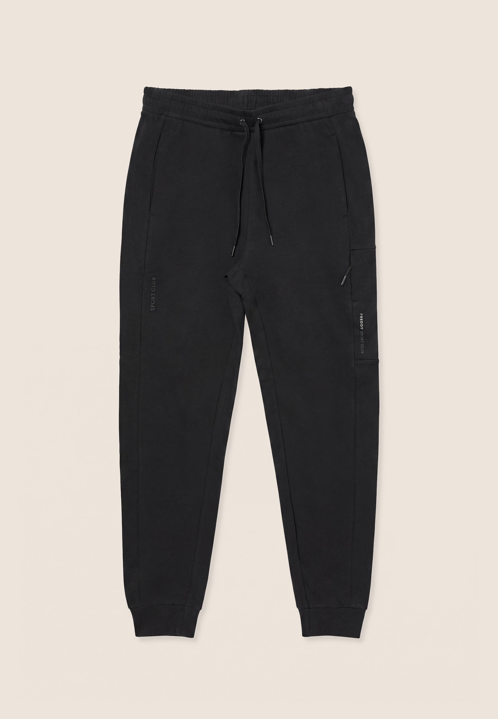 freddy-pantaloni-uomo-regular-in-felpa-cotone-con-polsino-e-two-needle image 1
