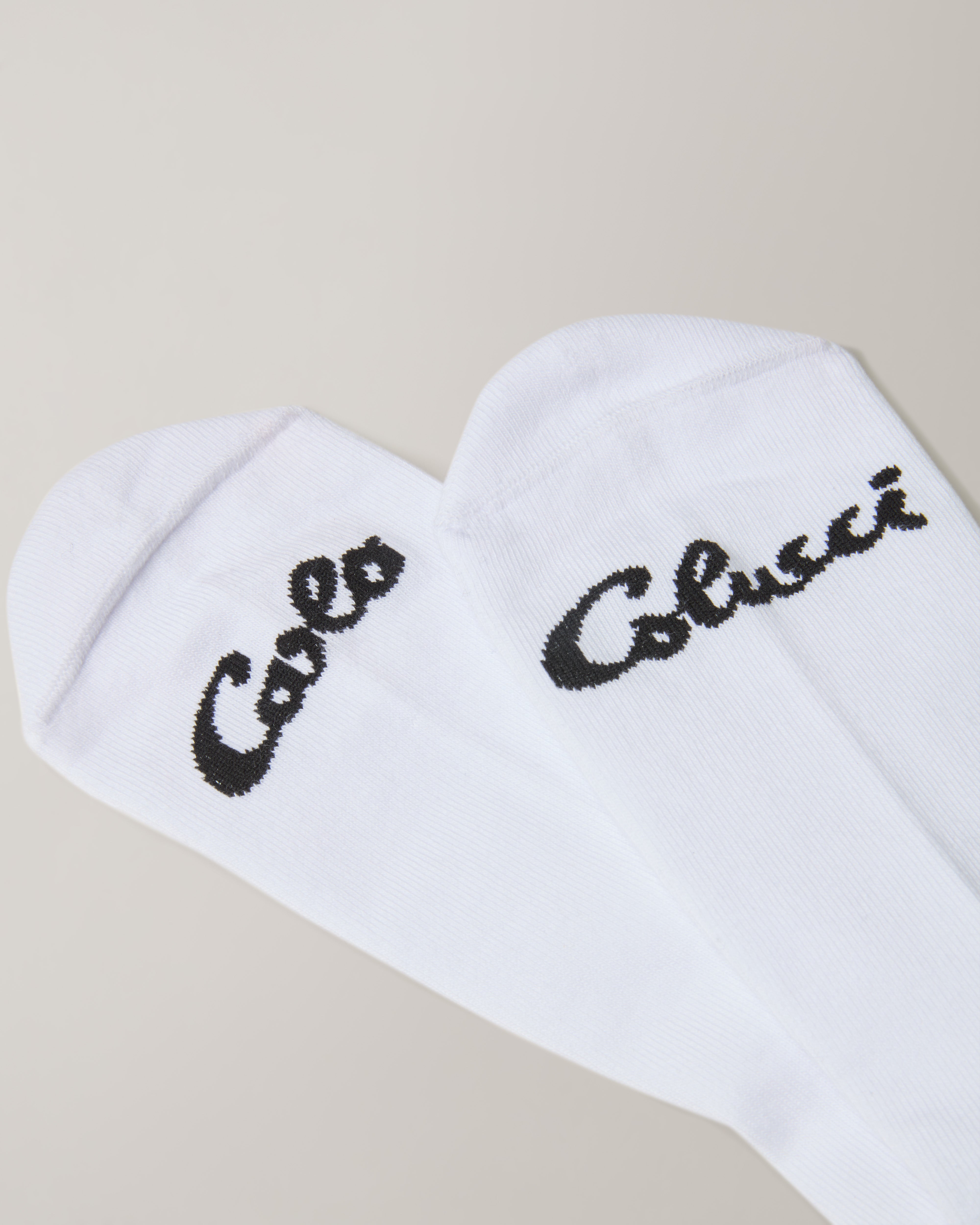 australian-x-carlo-colucci-tape-socks-calze-bianche-in-cotone-jacquard image 2