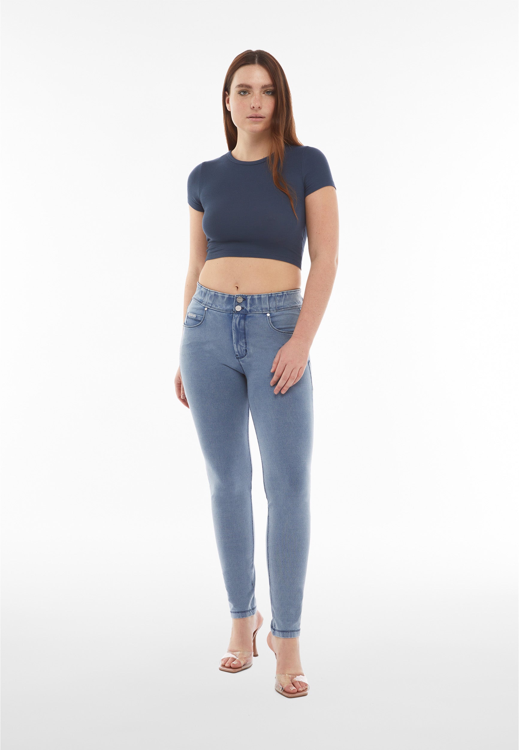 freddy-n-o-w-pantaloni-skinny-vita-media-in-jersey-denim image 2