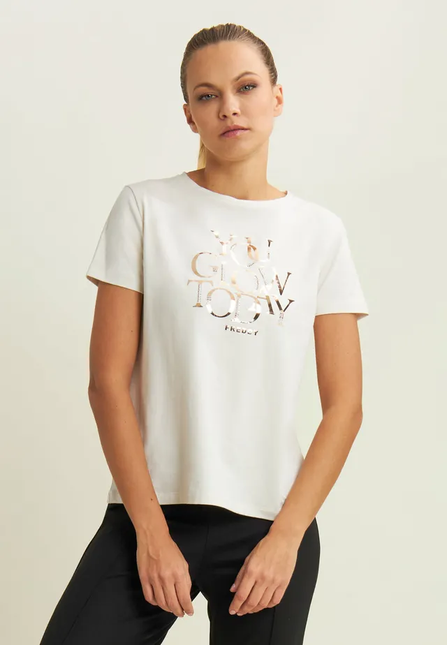 freddy-t-shirt-you-glow-today-con-strass-dorati image 1