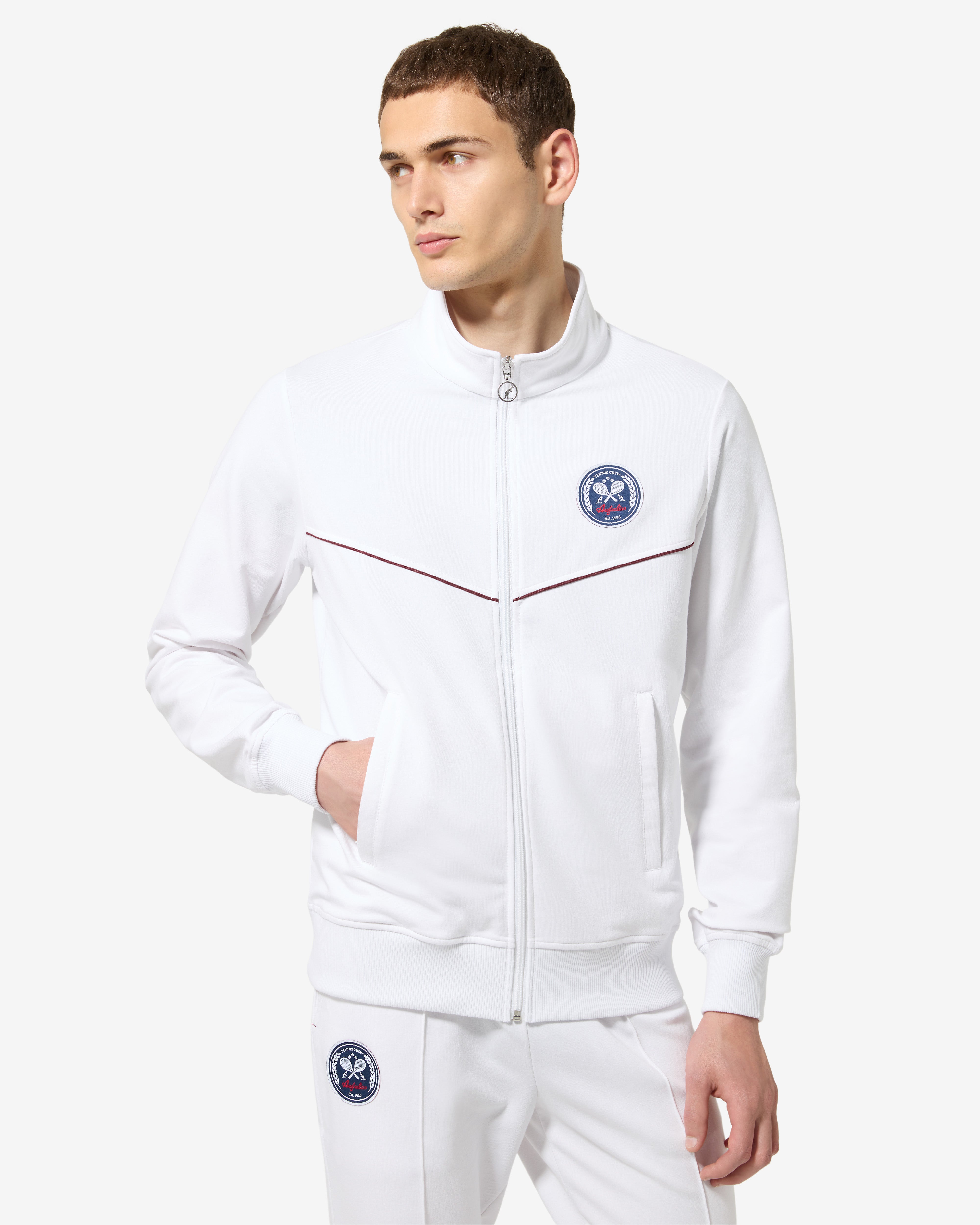 australian-legend-track-jacket-giacca-sportiva-felpa-bianca image 1