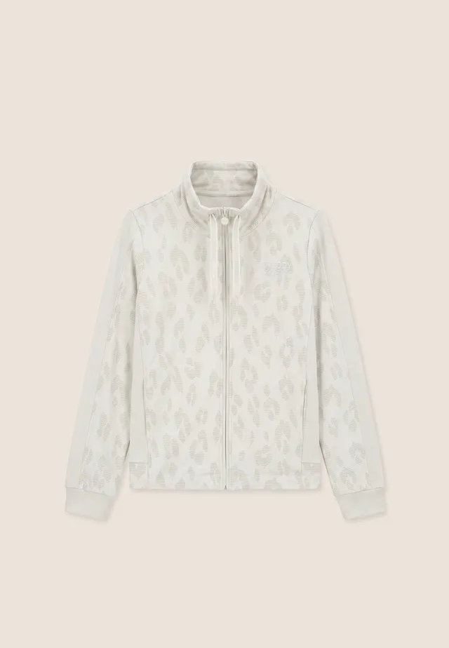 freddy-felpa-donna-stampa-leopardata-con-zip-e-collo-alto image 1