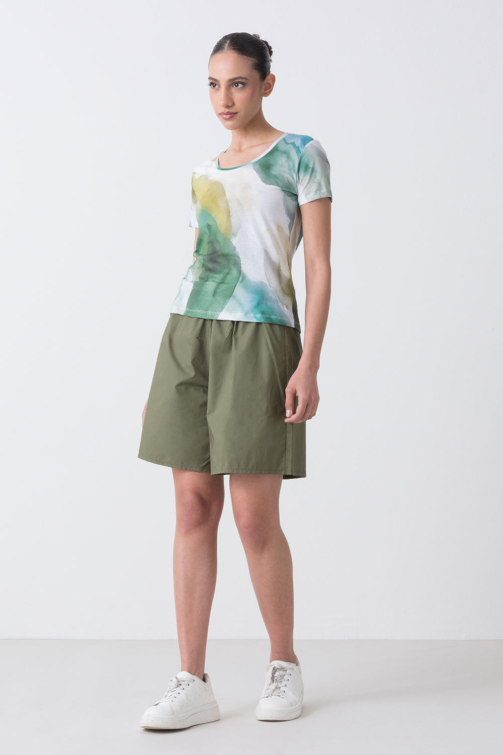 dimensione-danza-city-t-shirt-donna-slim-fit-con-stampa-all-over-marmorizzata image 2