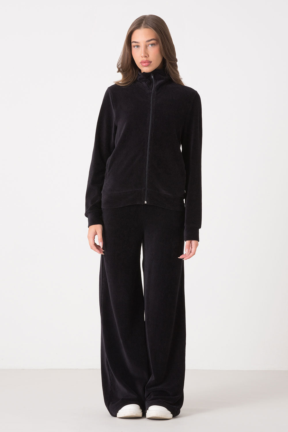 dimensione-danza-weekend-giacca-full-zip-collo-alto-velluto-coste image 1