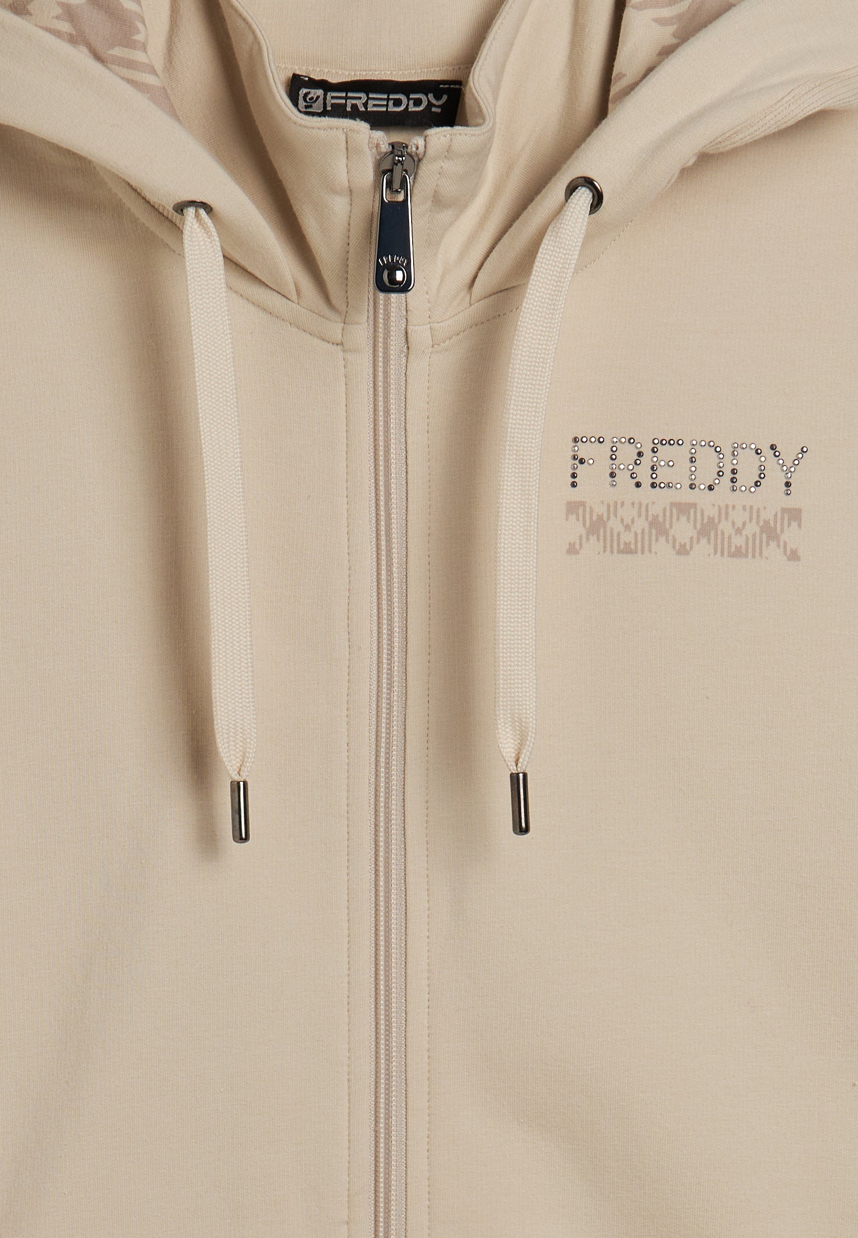 freddy-felpa-full-zip-con-cappuccio-collo-alto-e-inserti-in-costina image 7
