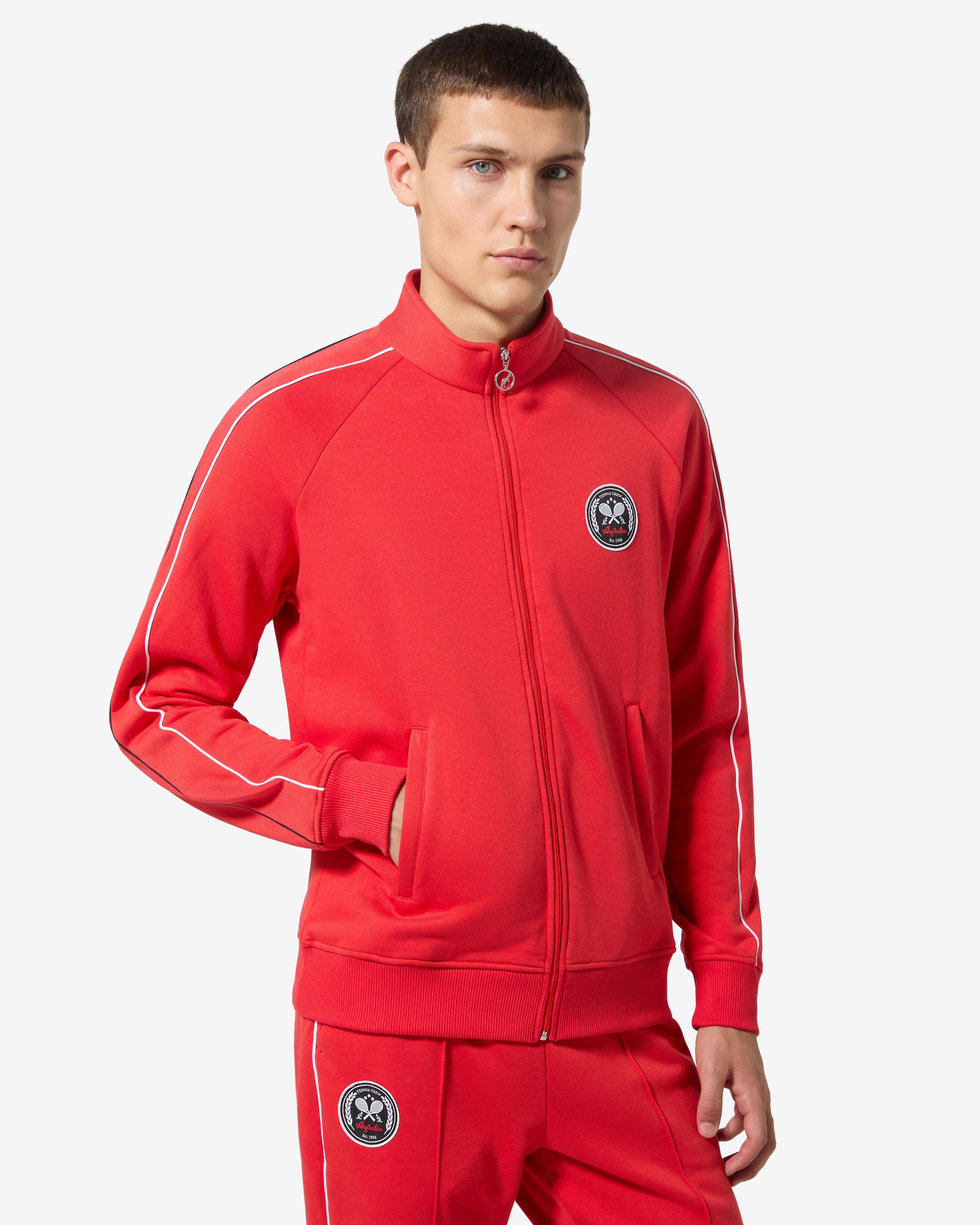 australian-tennis-crew-track-jacket-giacca-felpa-uomo-rossa image 1