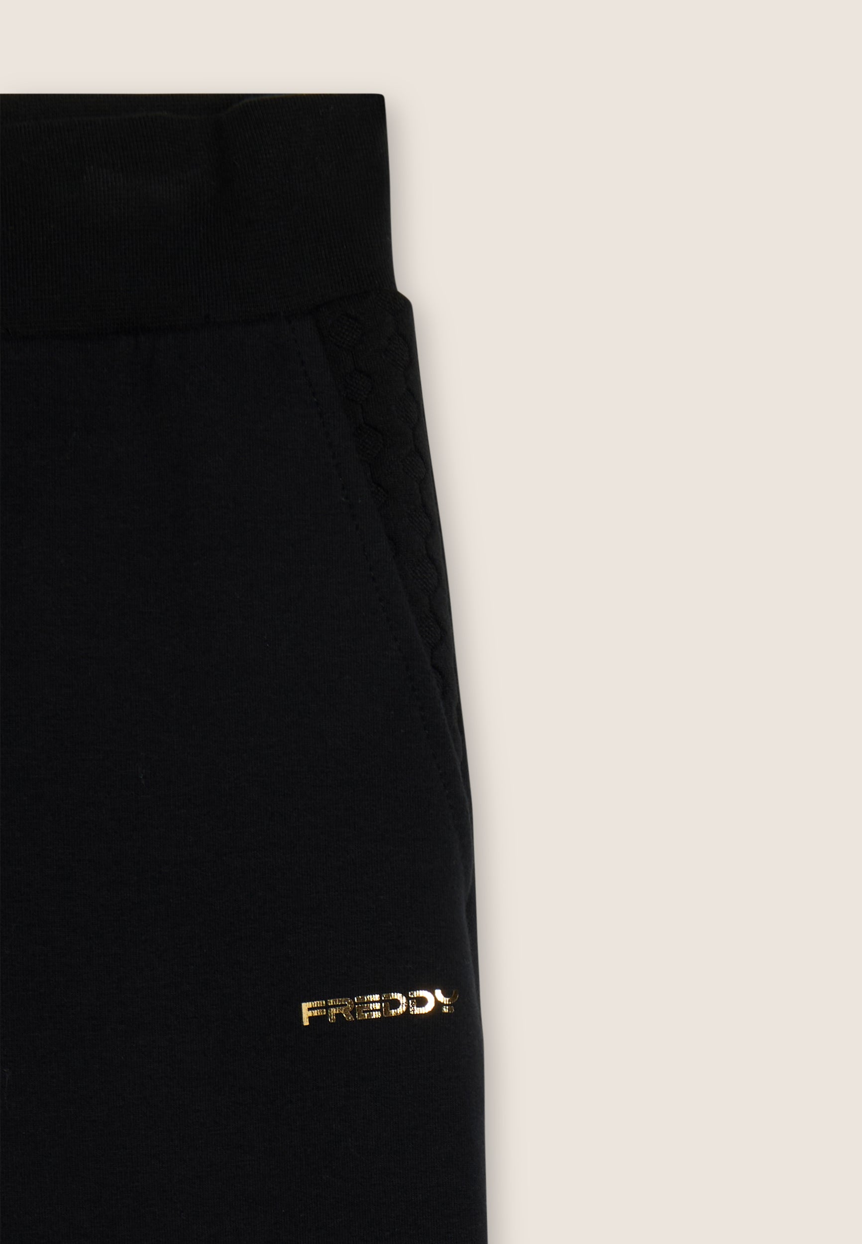 freddy-pantaloni-regular-felpa-garzata-con-trecce image 7
